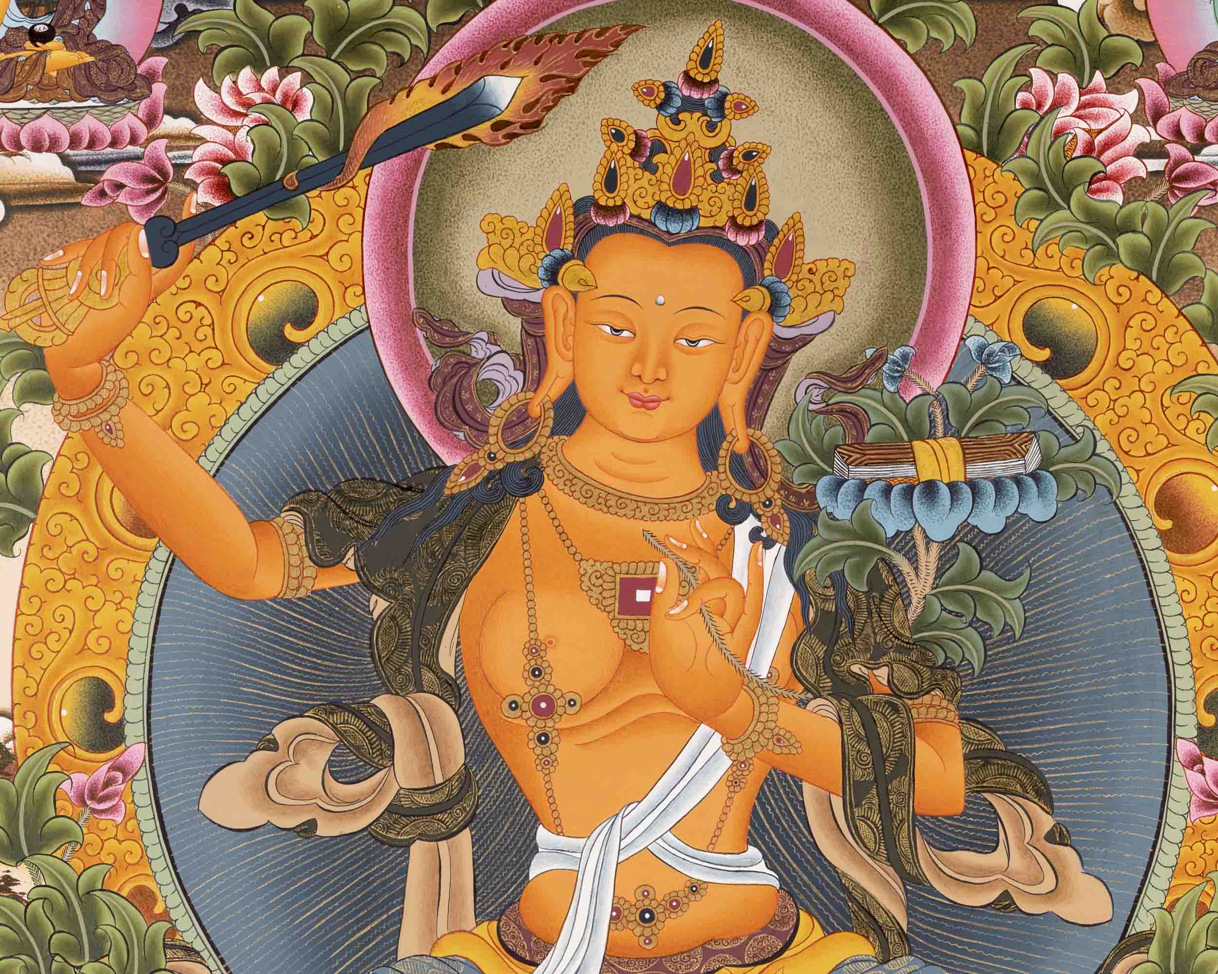 Religious Manjushree Thangka | Thangka Painting
