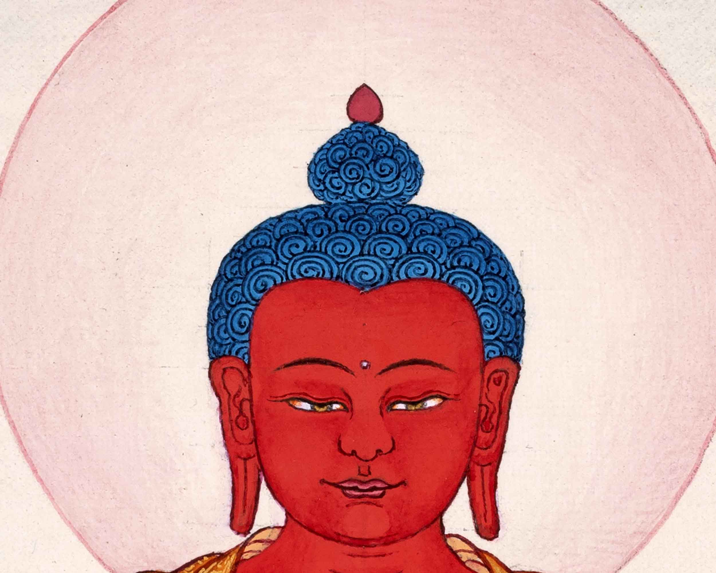 Amitabha Buddha Images Thangka Painting | Hand Painted Art for Meditation