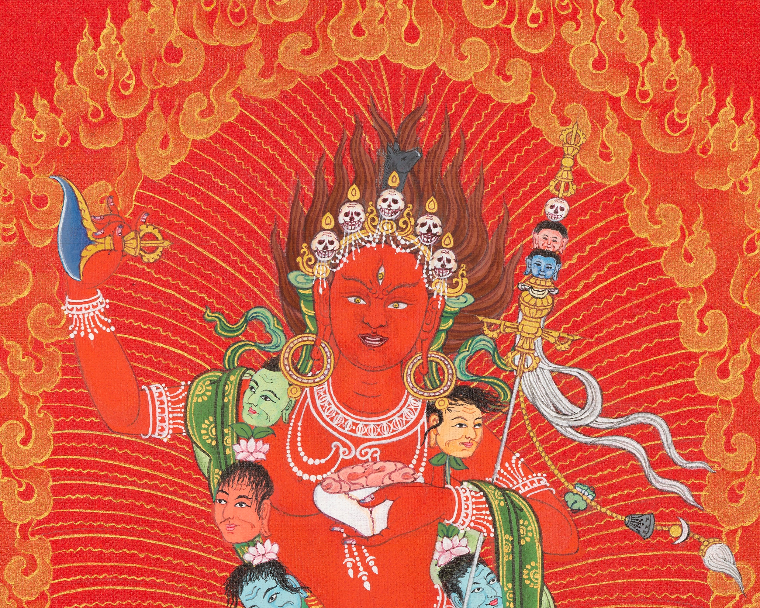 Vajravarahi Thangka | Traditionally Hand Painted Tibetan Painting