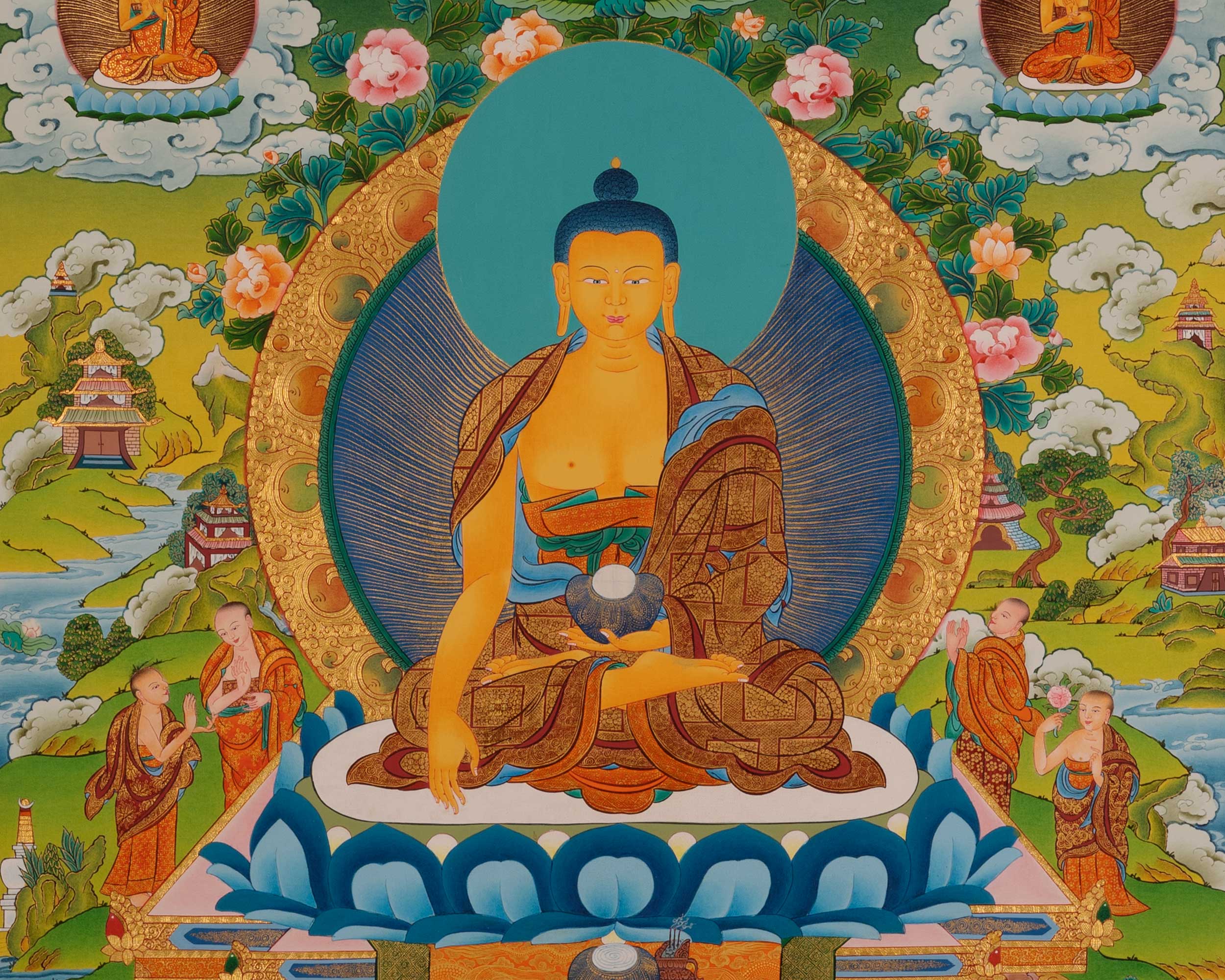 Buddha Siddhartha Gautama Thangka | Historical Buddha Thangka Painting