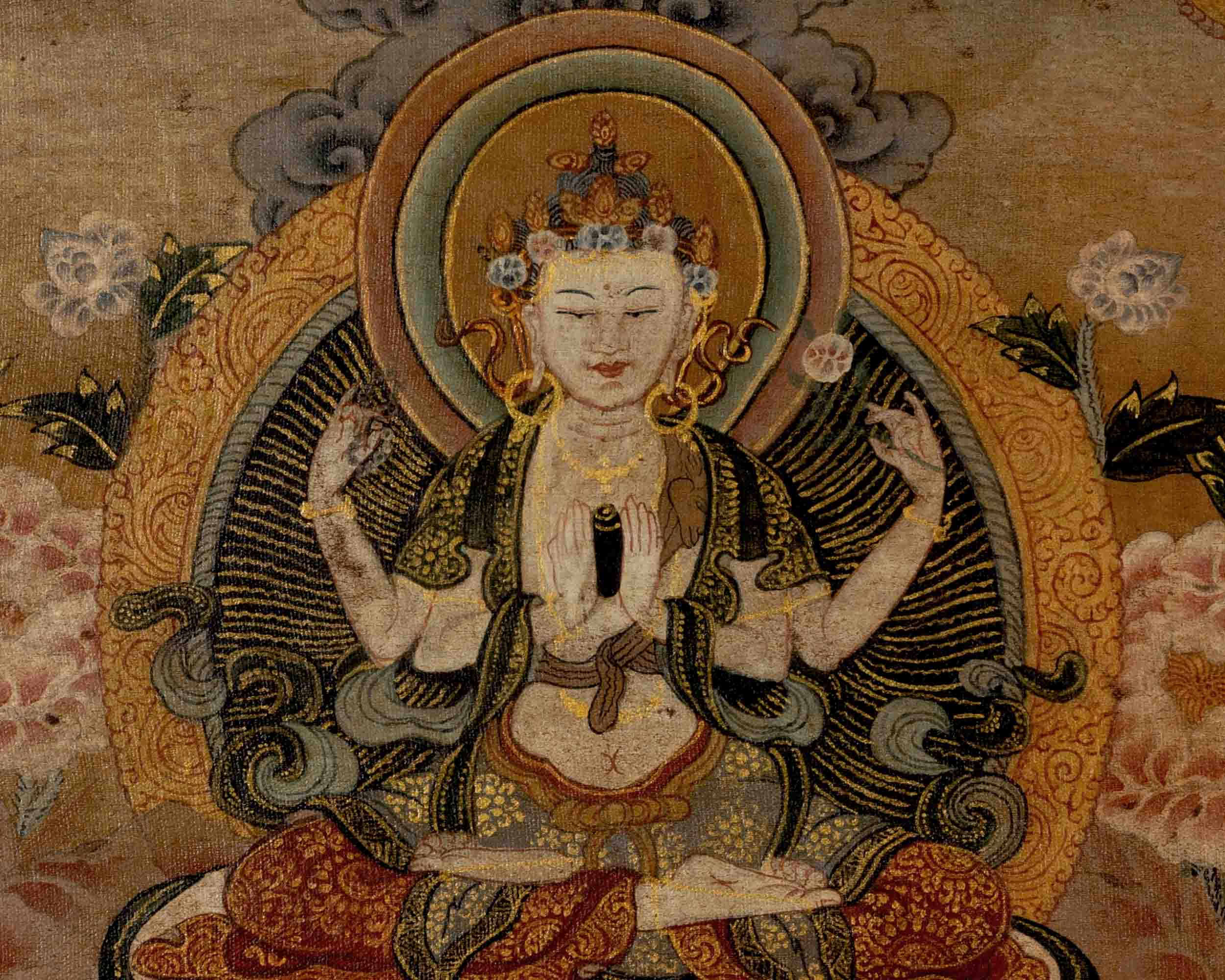 Chengrezig Avalokitesvara Thangka | Wall Decoration Painting