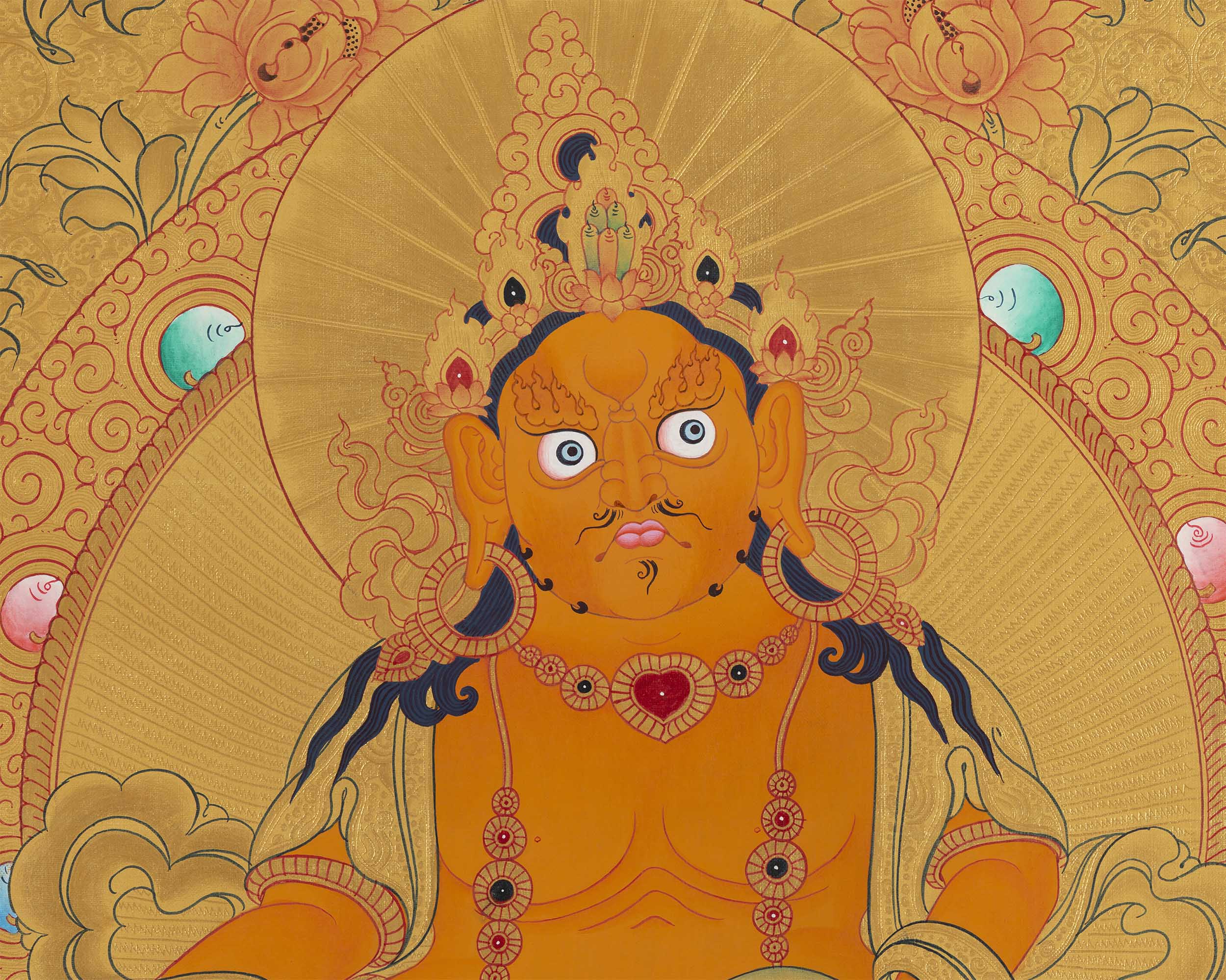 Dzambala Thangka Painting | Traditional Himalayan Art