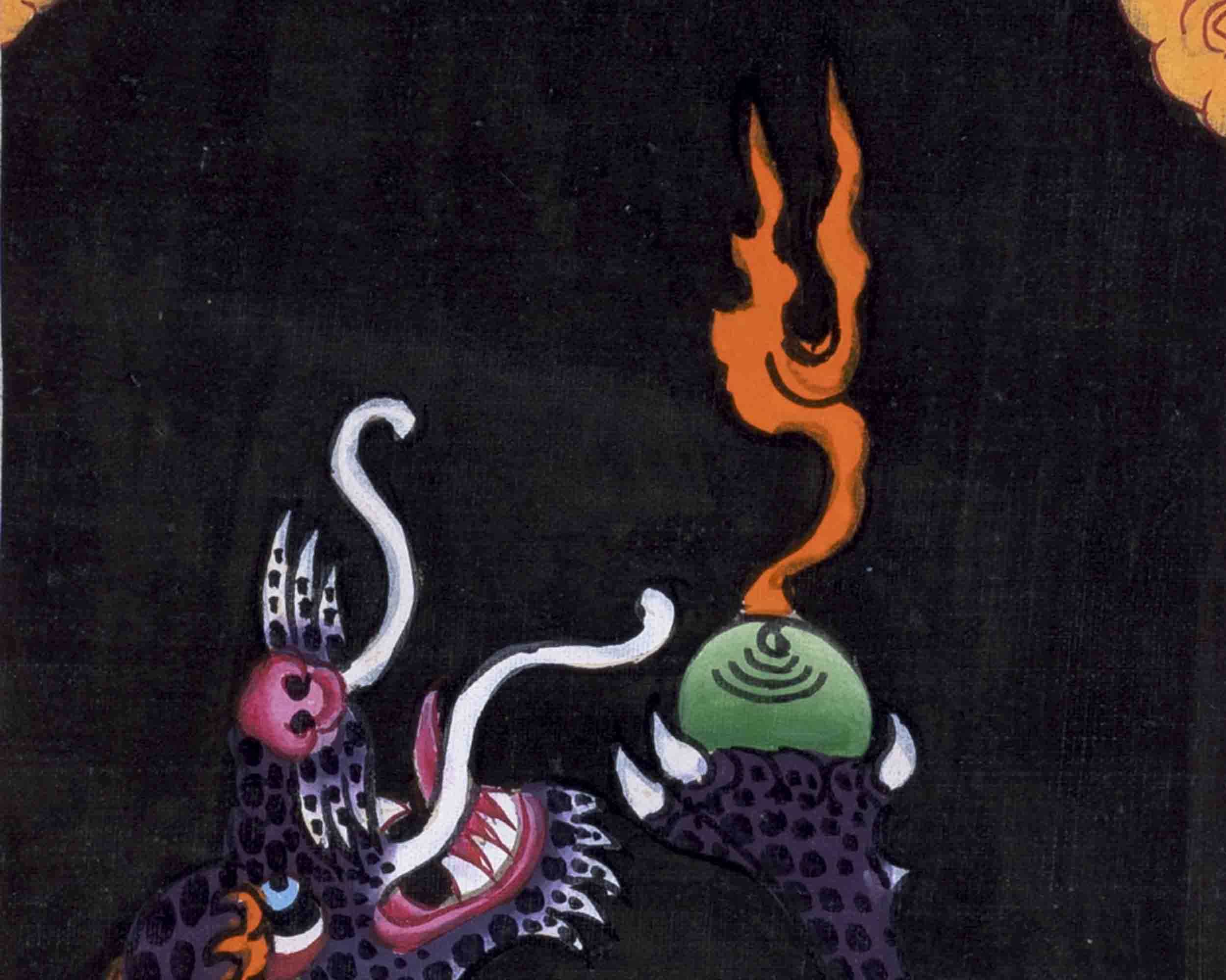 Dragon Painting Thangka | Traditional Tibetan Style