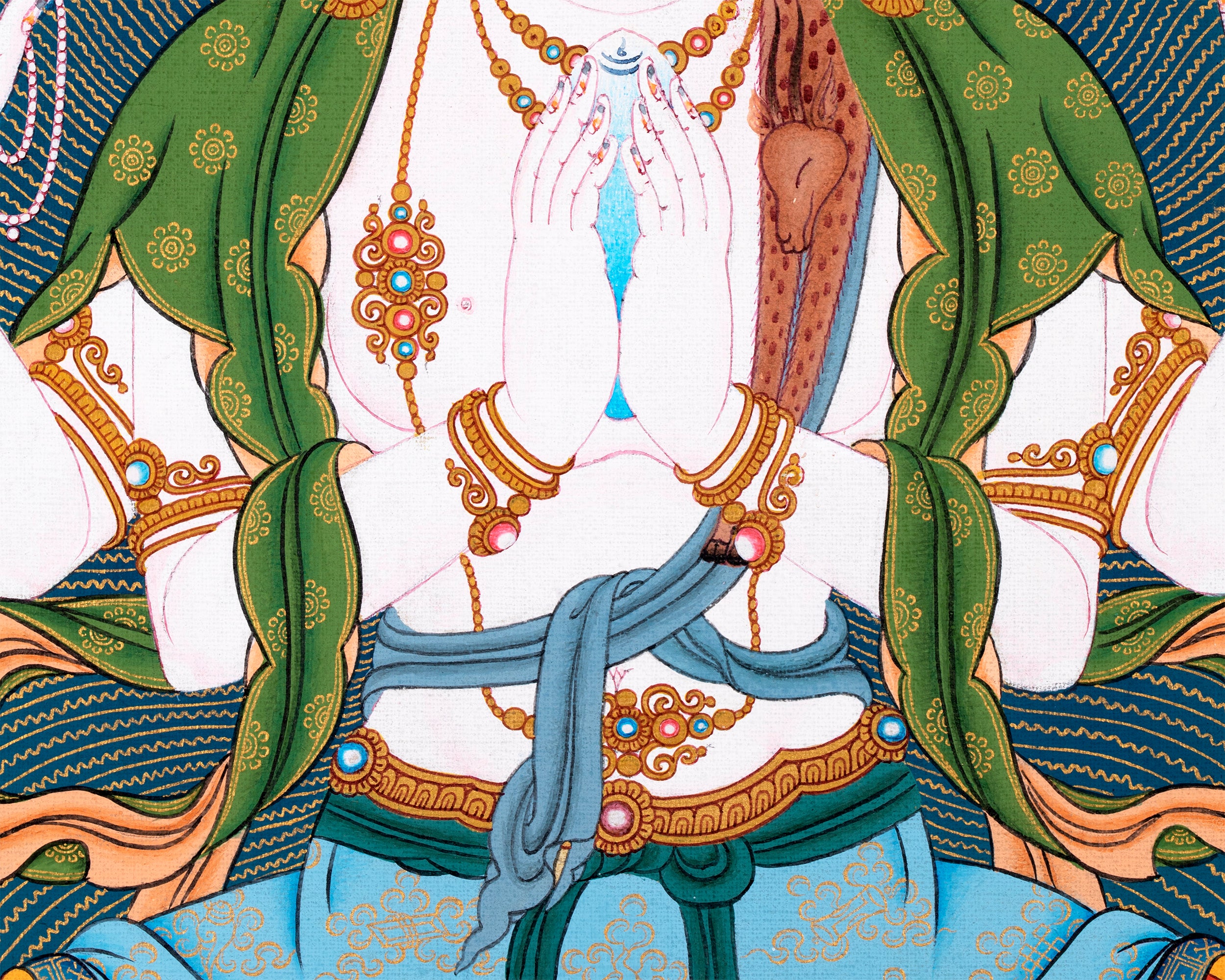 Avalokiteshvara Thangka | Tibetan Bodhisattva Art