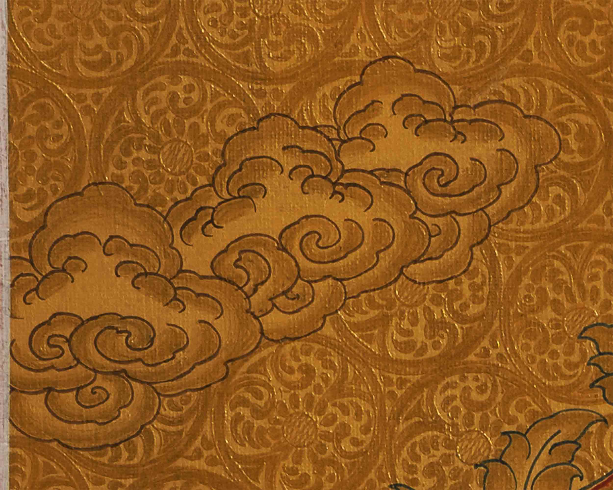 Guru Rinpoche Thangka | Wall Hanging Decor | Religious Art