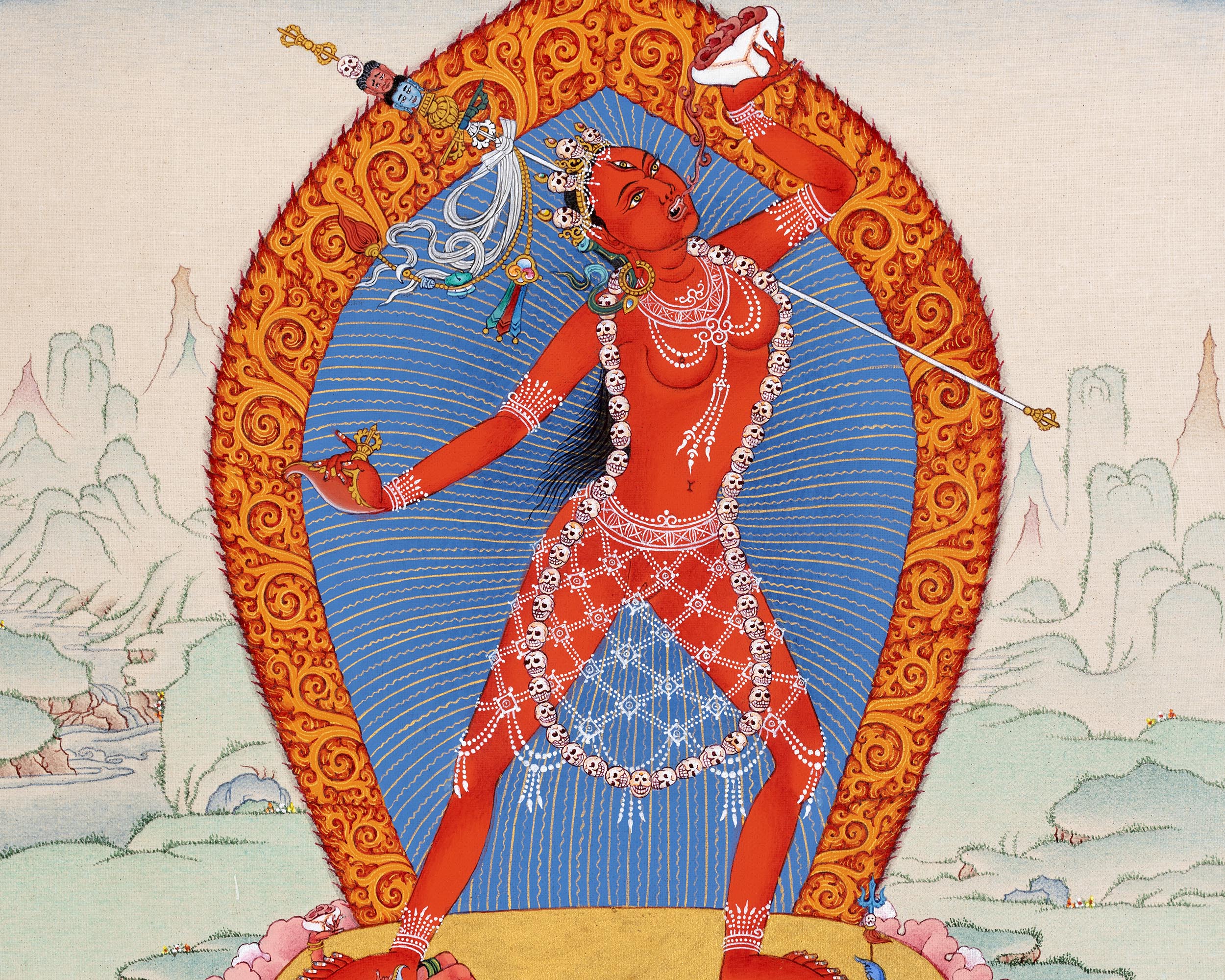 Vajrayogini Dakini Thangka | Hand Painted Tibetan Art