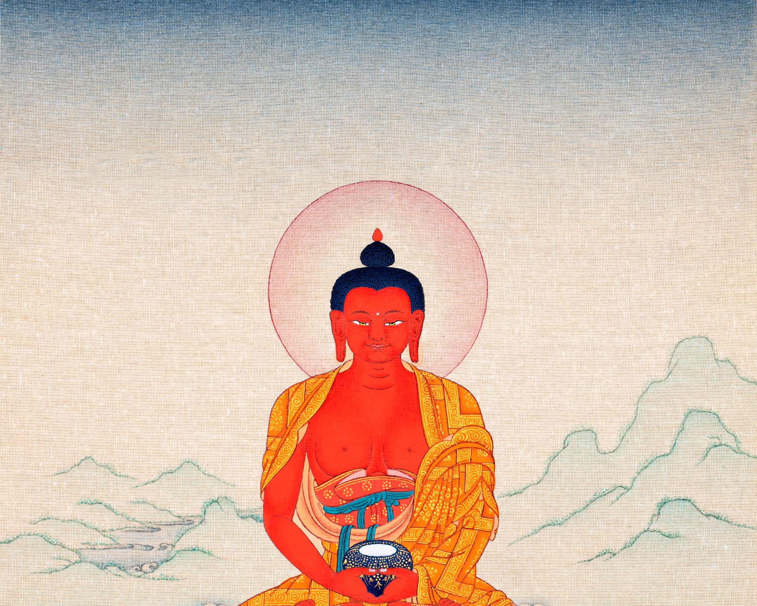 Amitabha Buddha Thangka, Tibetan Buddha Painting