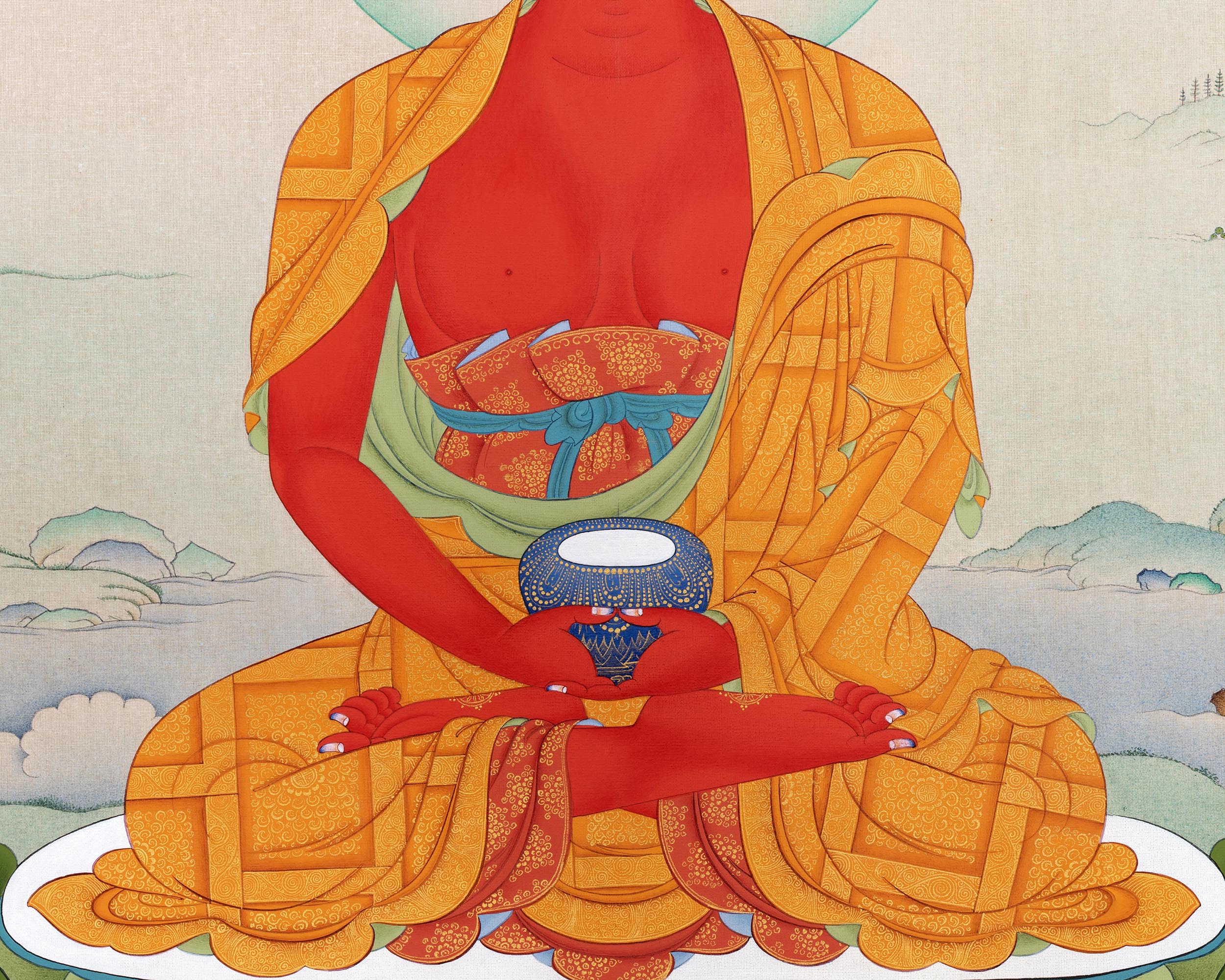 Amitabha Buddha | High Quality Giclee Canvas | Buddha Thangka Print