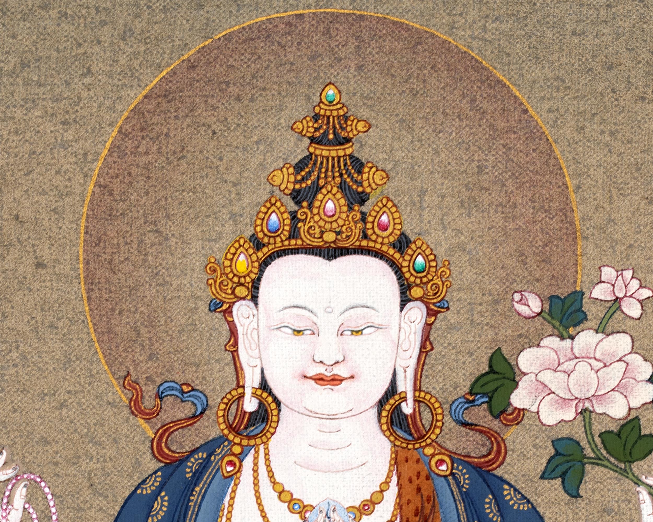 Bodhisattva Chenrezig Thangka | Tibetan Avalokiteshvara Painting