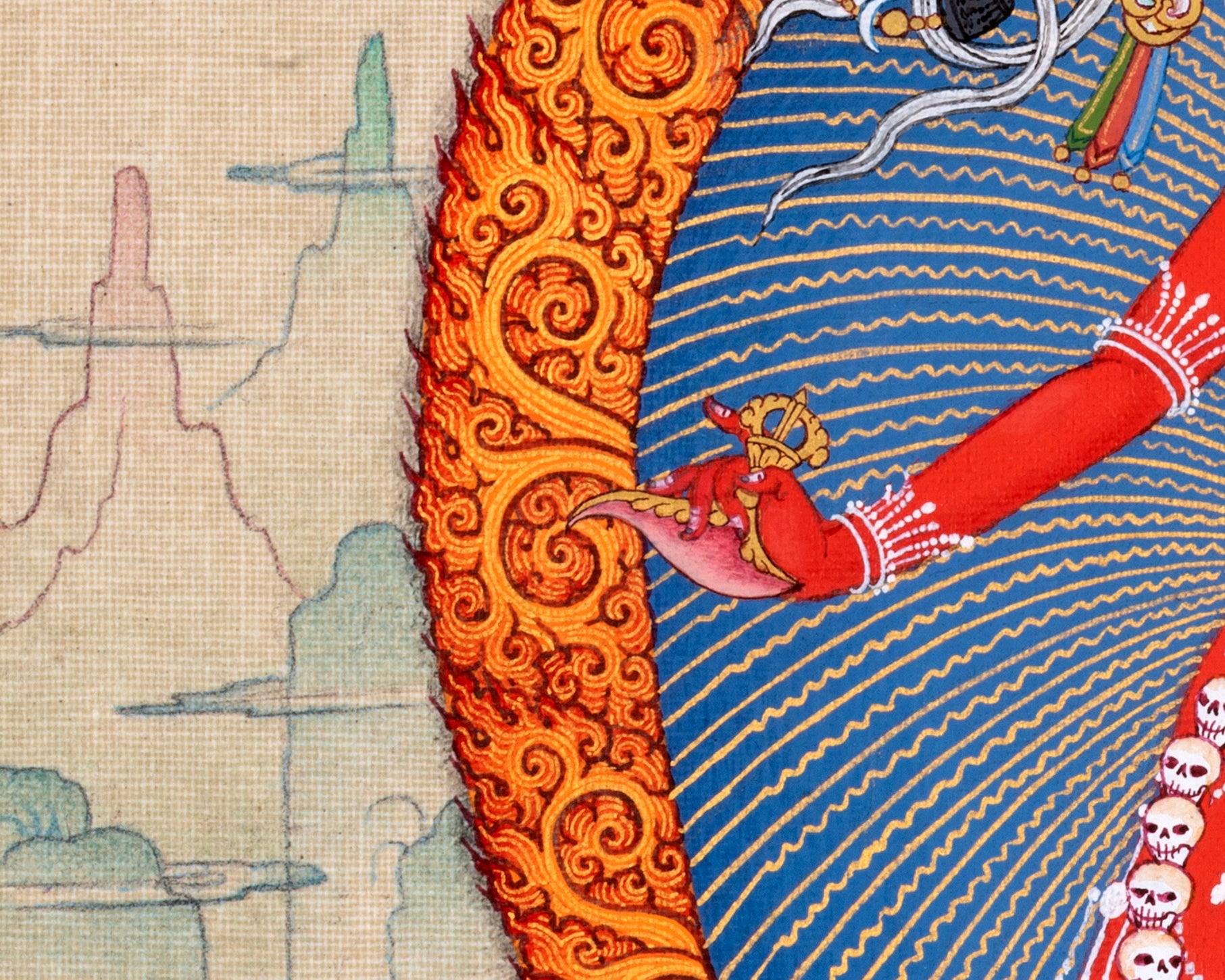 Vajrayogini Thangka | Tibetan 24K Gold Dakini Painting