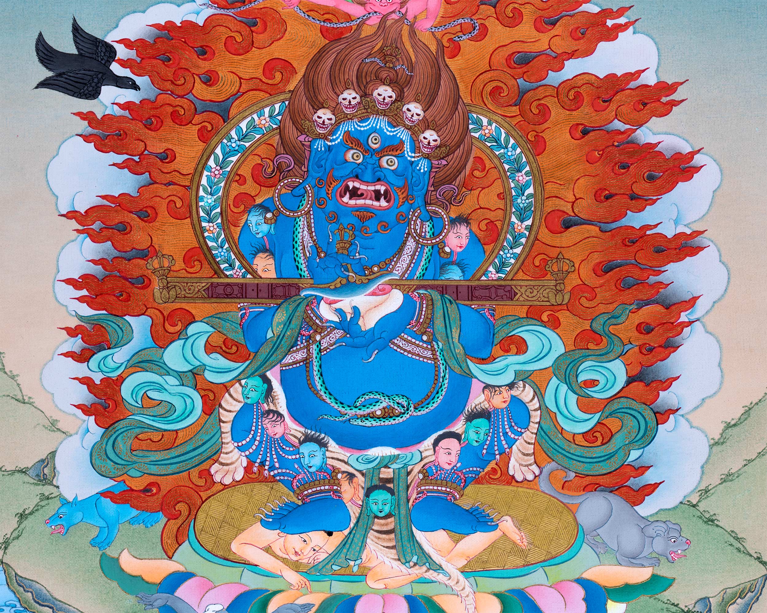 sakya mahakala thangka