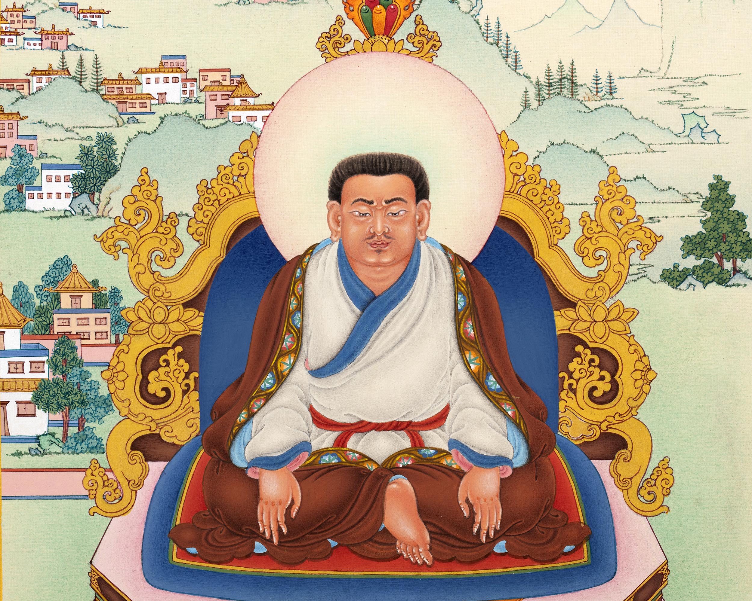 Guru Marpa Lotsawa Digital Print | High-Quality Canvas Print