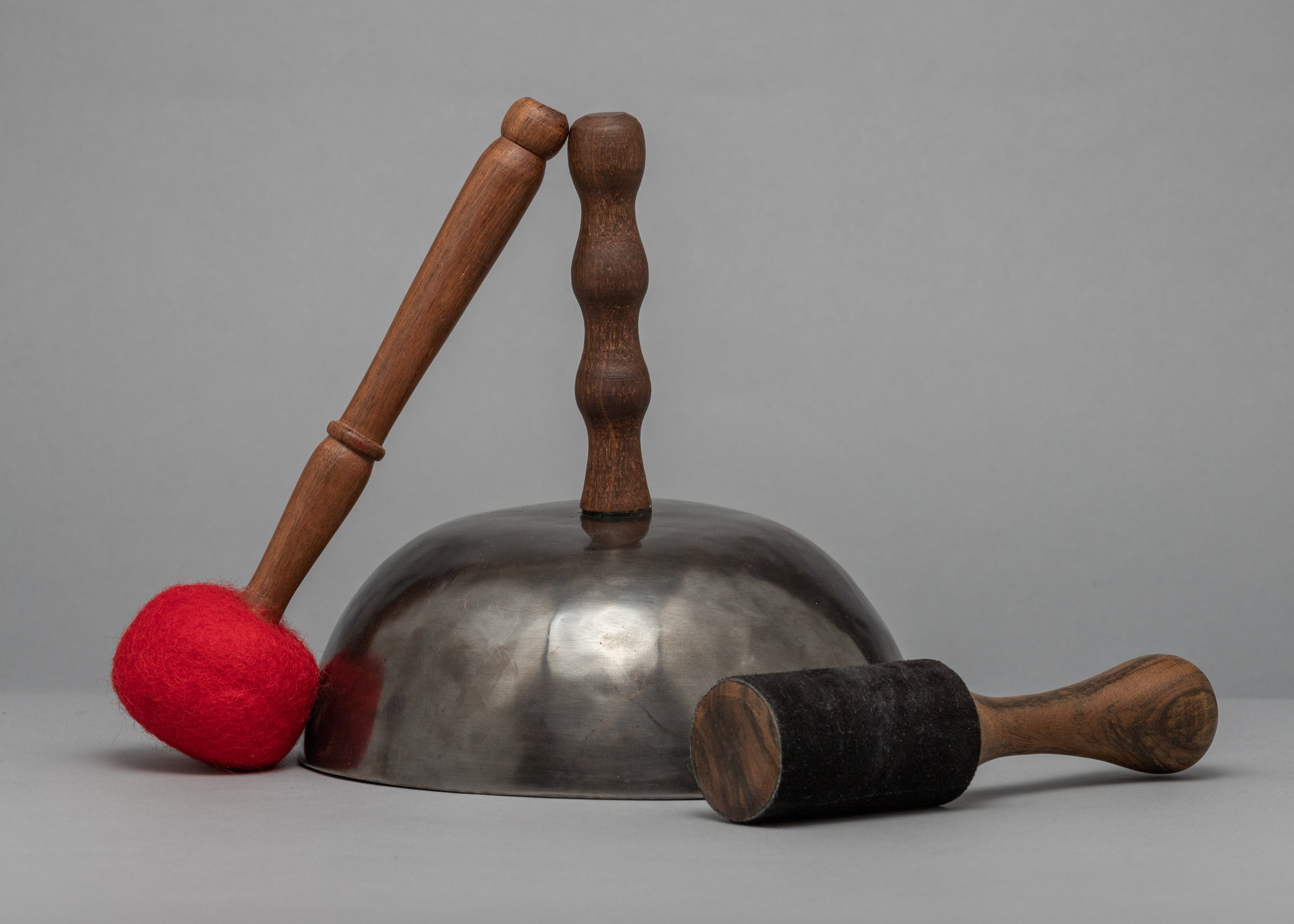 Throat Chakra Singing Bowl | Wooden Handle Bowl