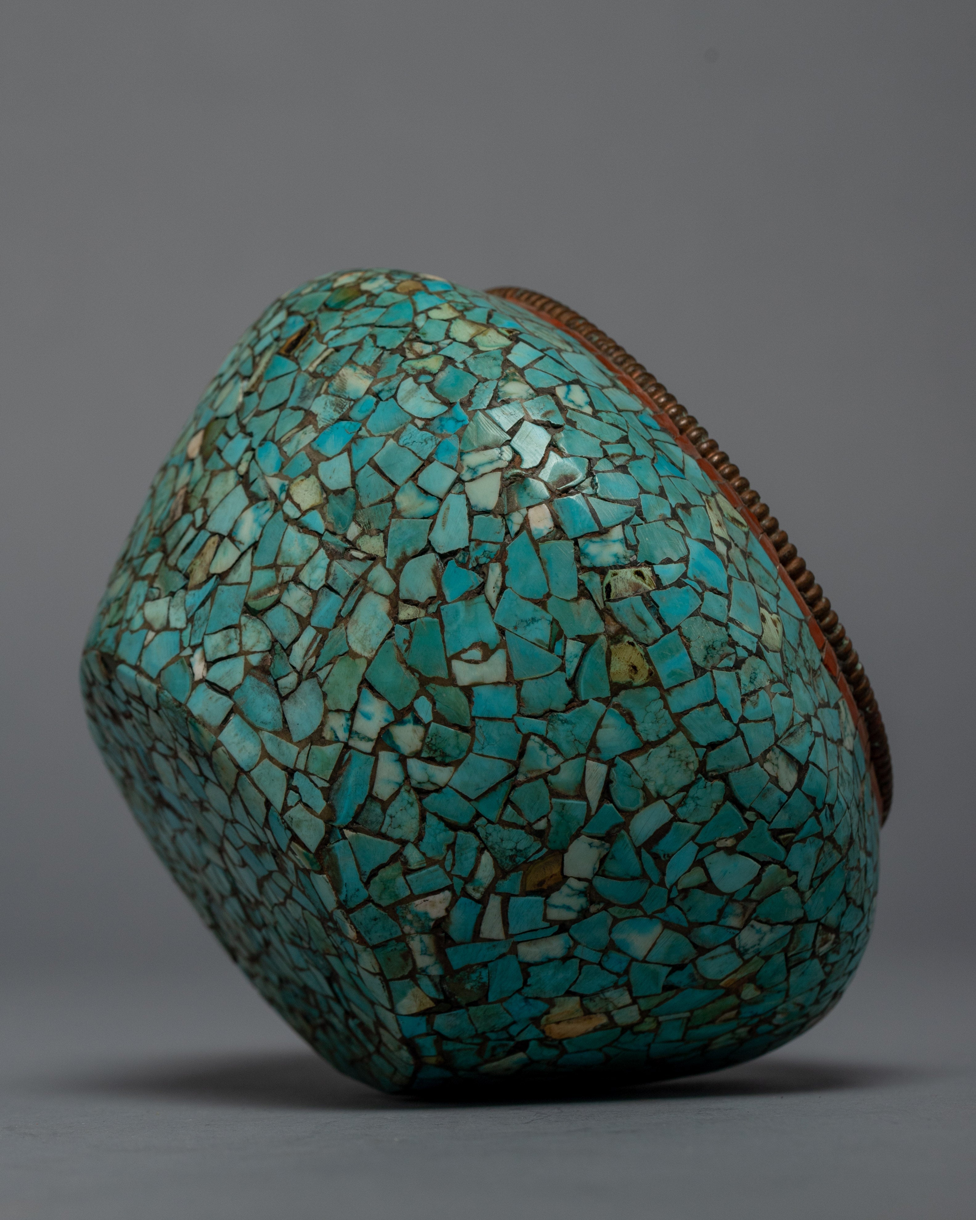 Turquoise Rice Bowl | Religious Buddhist Offering | Home Decor