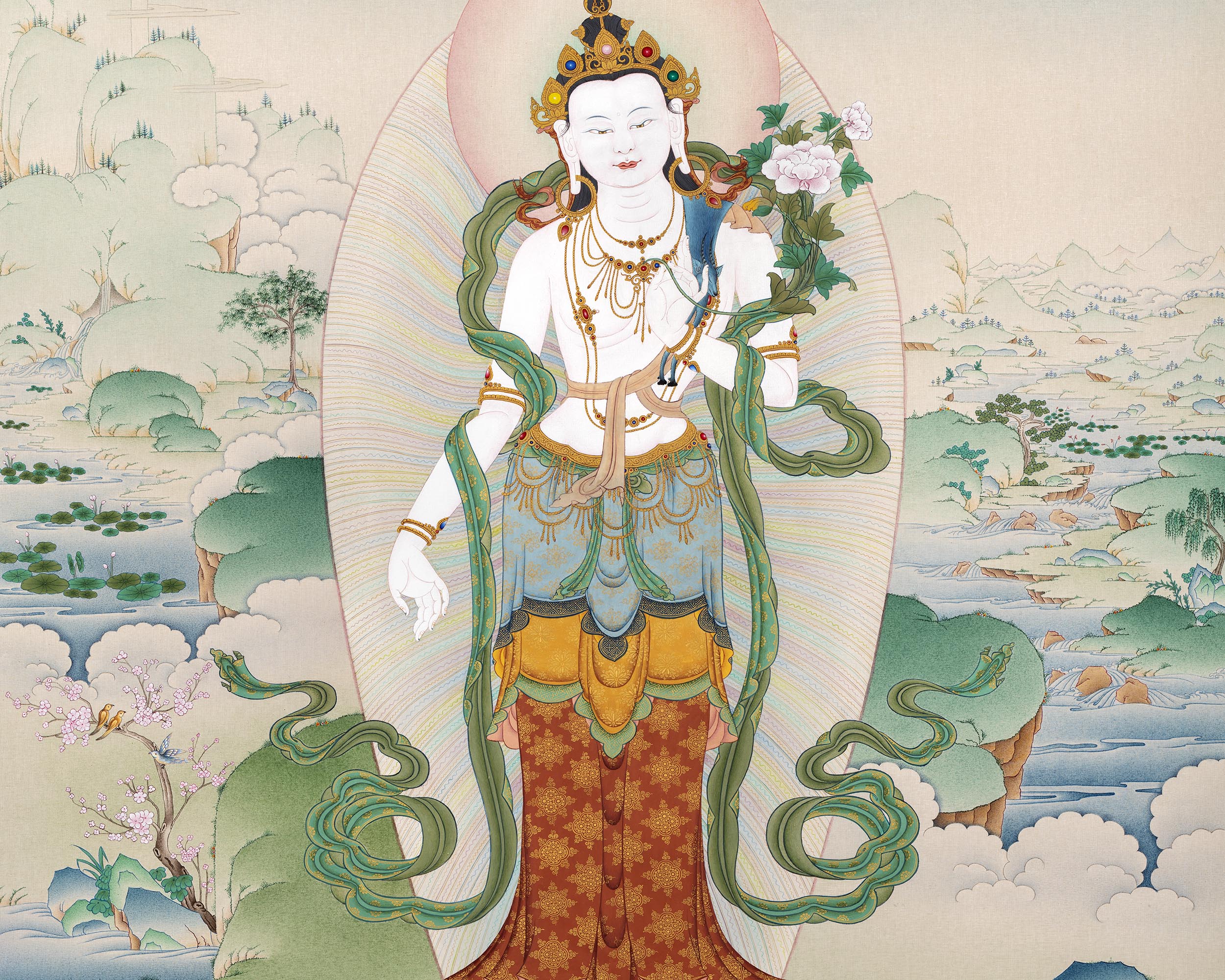 Standing Chenrezig Digital Art Prints | Buddha of Compassion