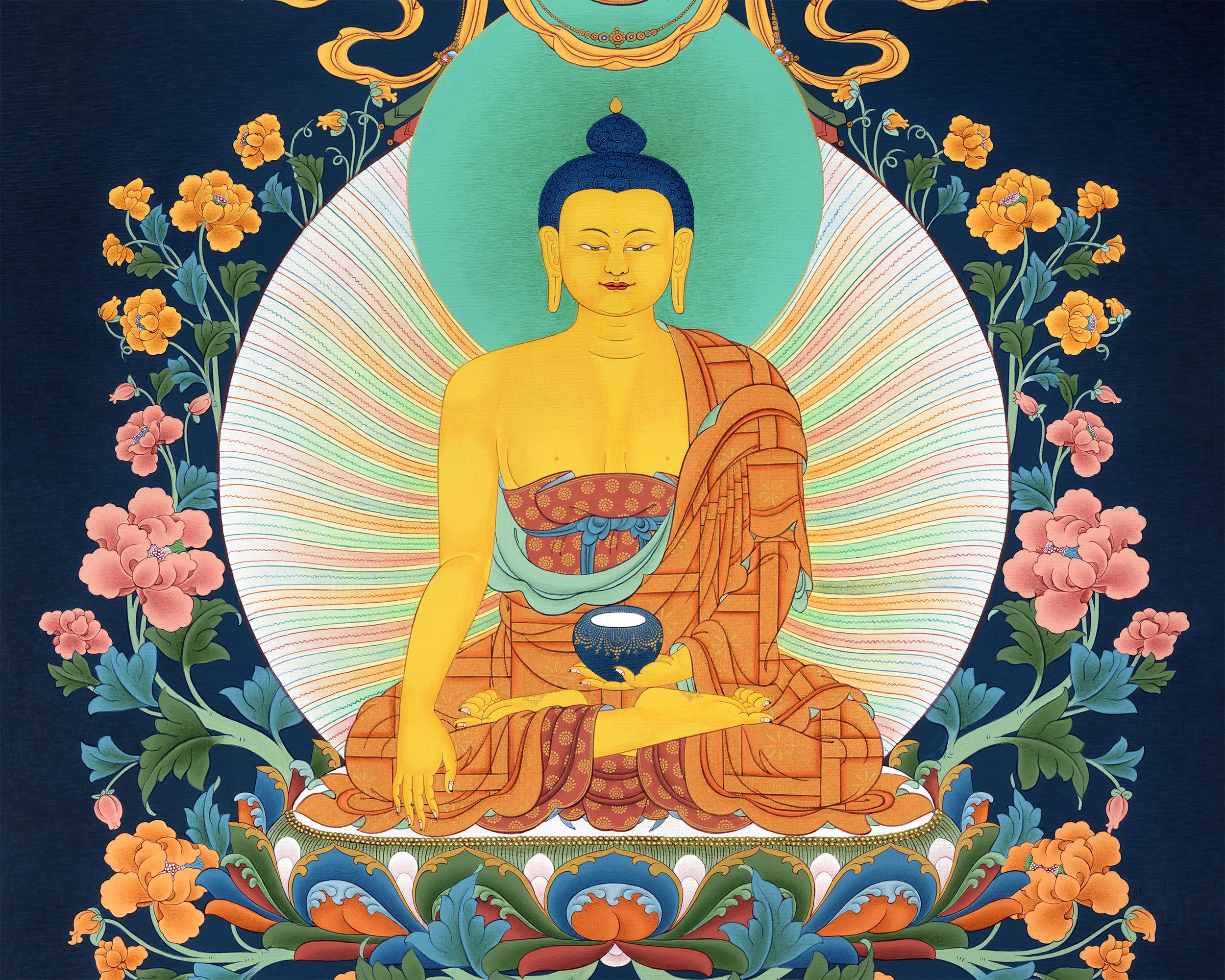 The Buddha Shakyamuni Thangka | Tibetan Buddhist Art