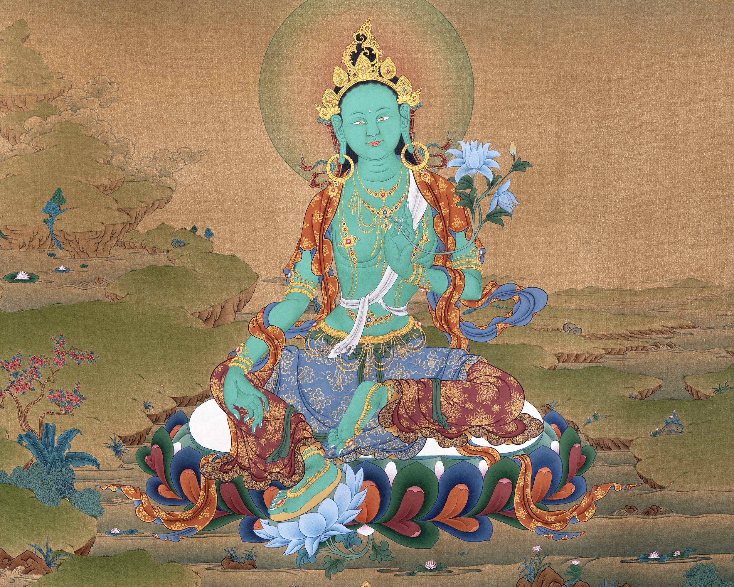 Green Tara Thangka