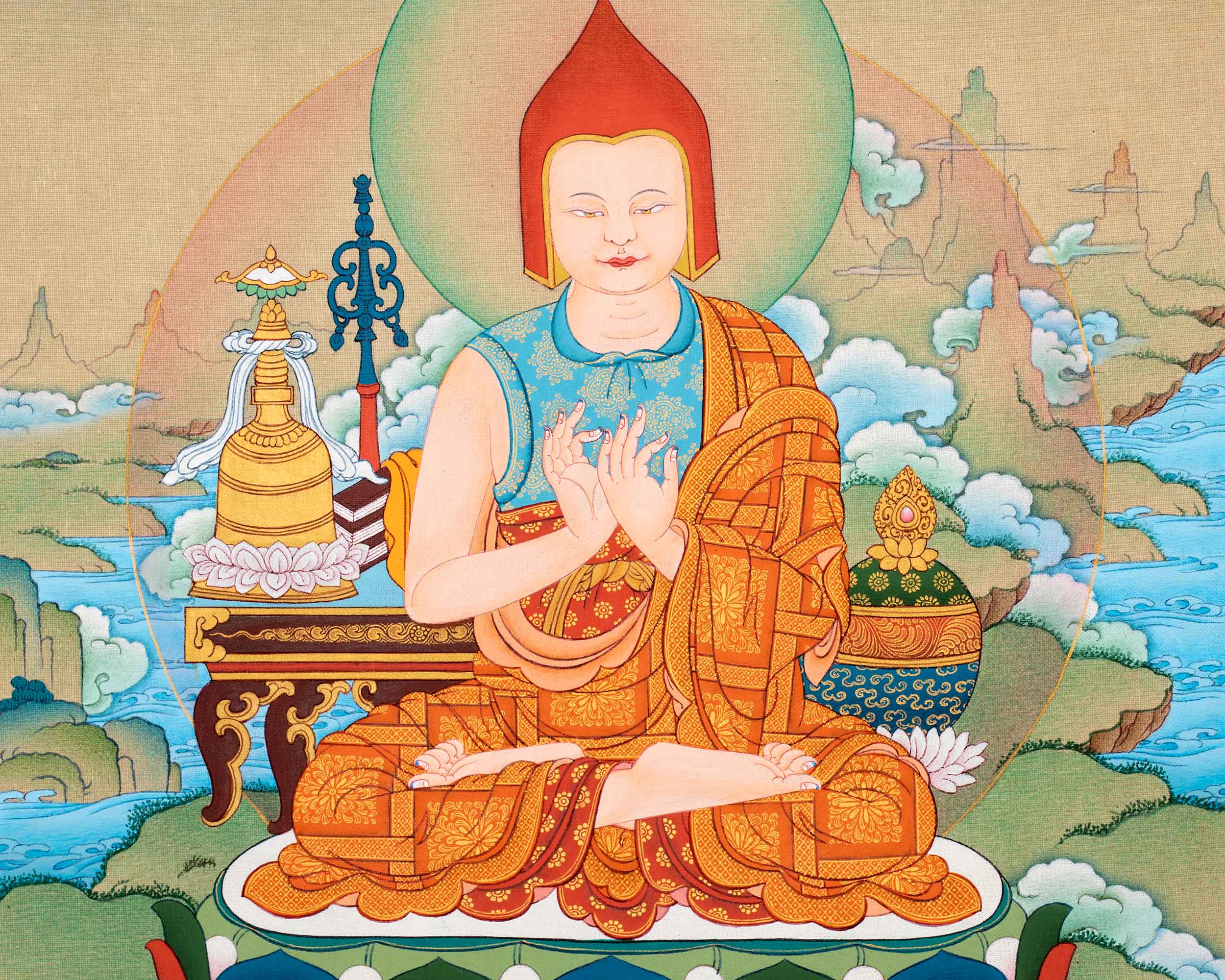 Kadampa Meditation Thangka | Sacred Art for Daily Practice