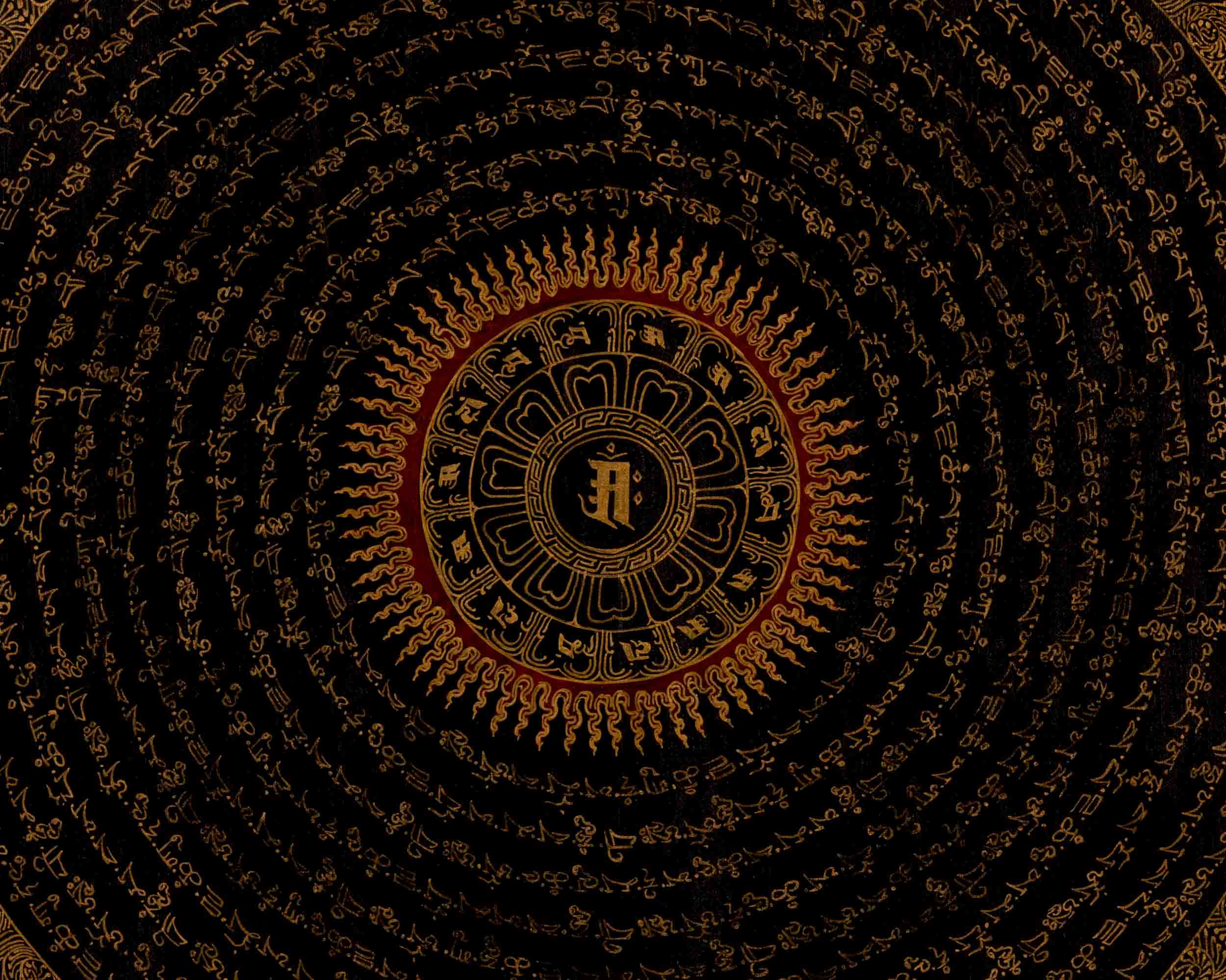 Om Mantra Mandala Thangka | Traditional Tibetan Art | Wall Decors