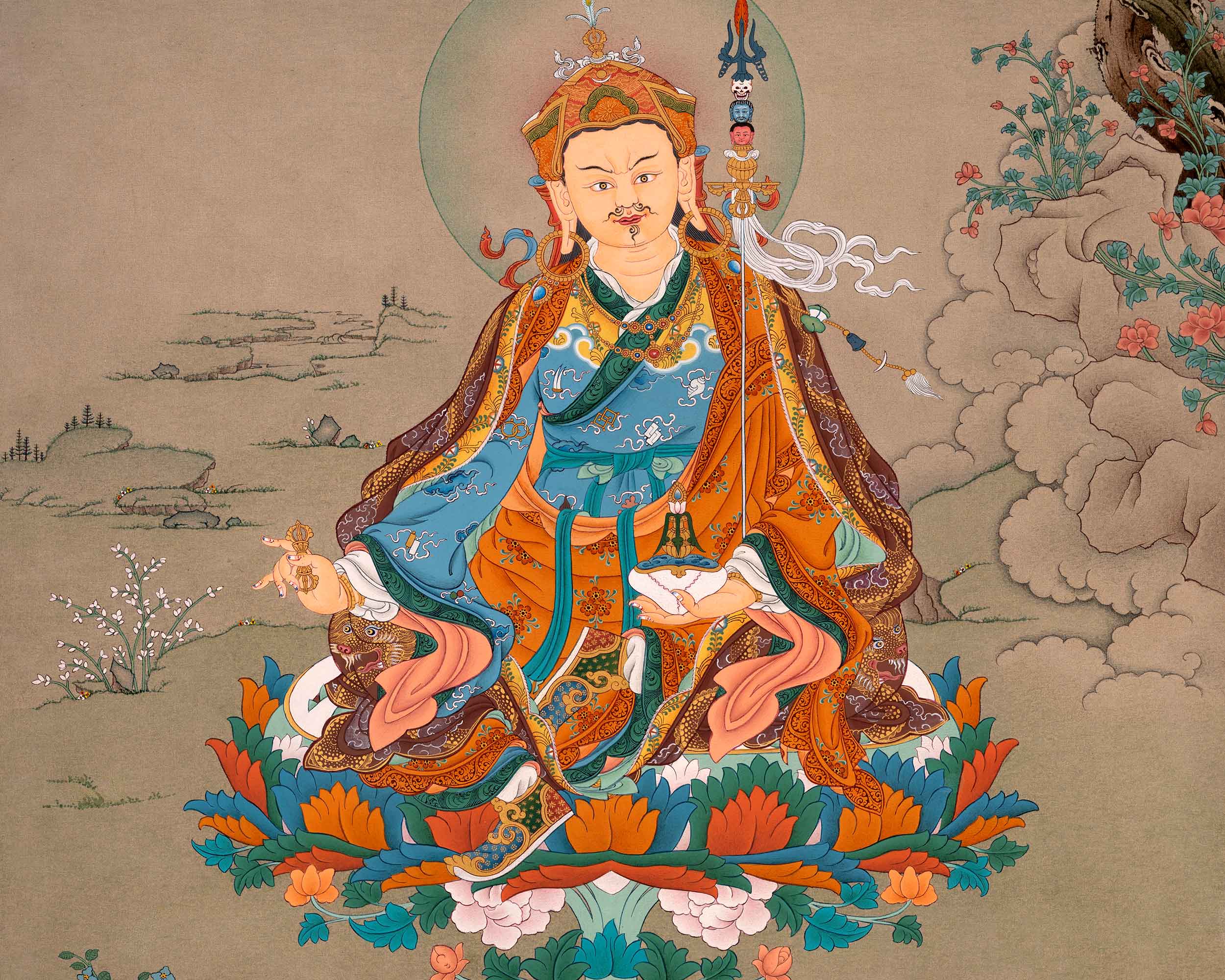 Padmasambhava Art | Traditional Guru Rinpoche Thangka