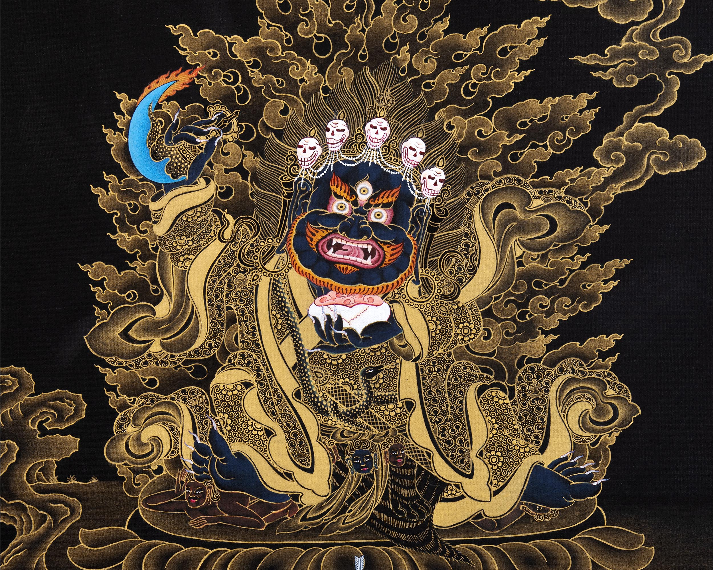 Dorje Bernakchen | The Great Black Cloak | Mahakala Thangka
