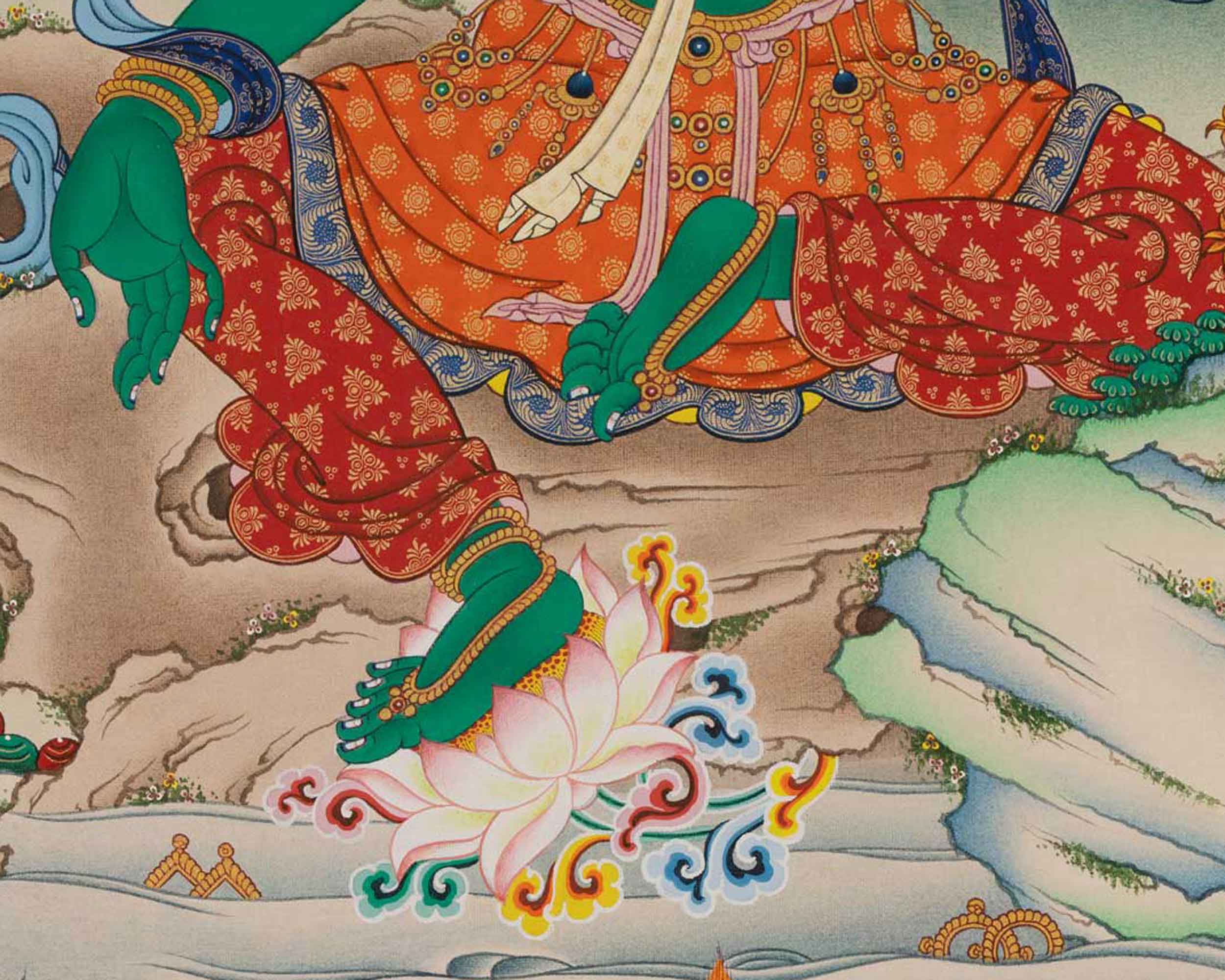 High-Quality Giclee Print Of Tara Mother For Prayer | Significance of Green Tara