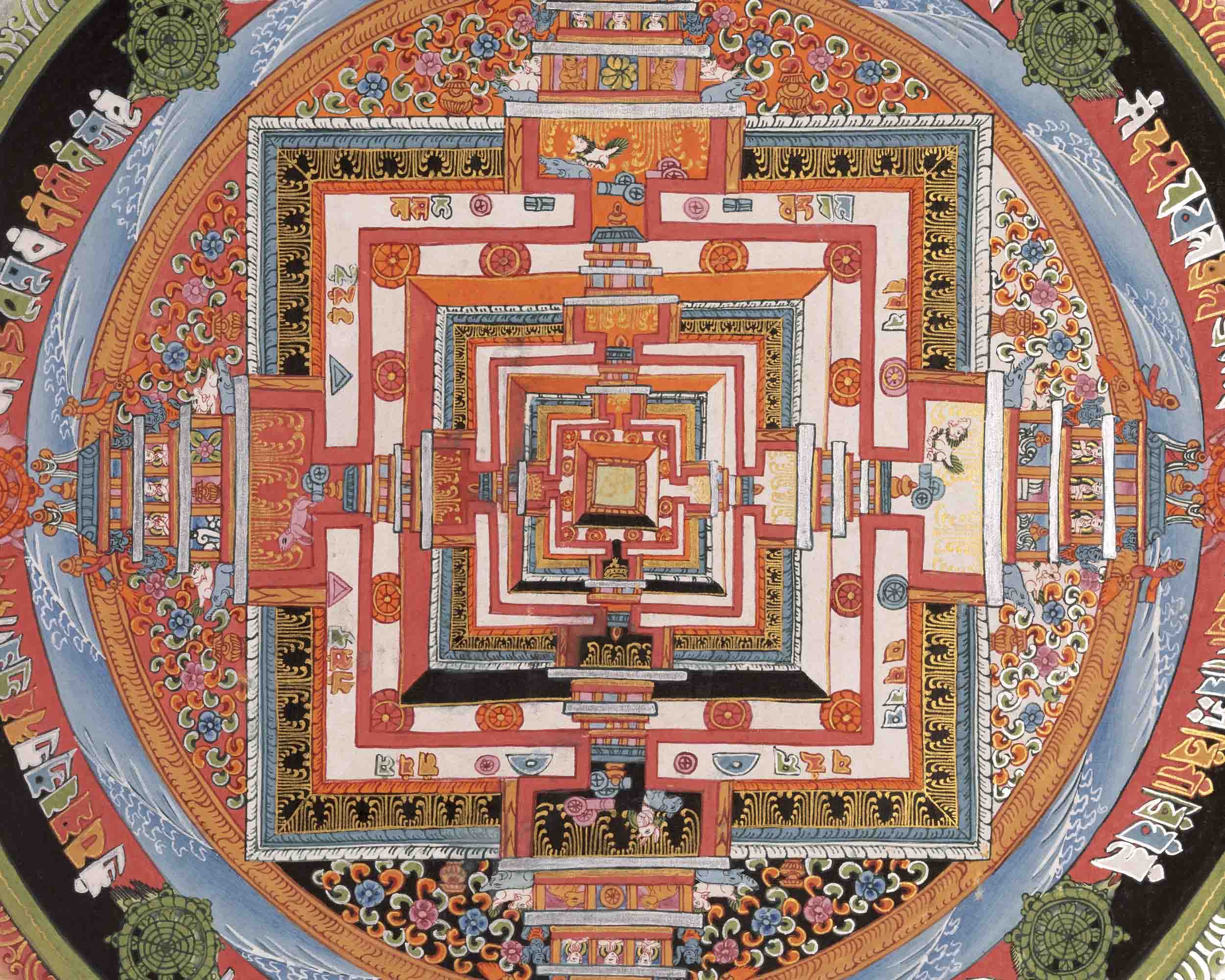 Traditional Kalachakra Mandala | Tibetan Thangka | Wall Decors