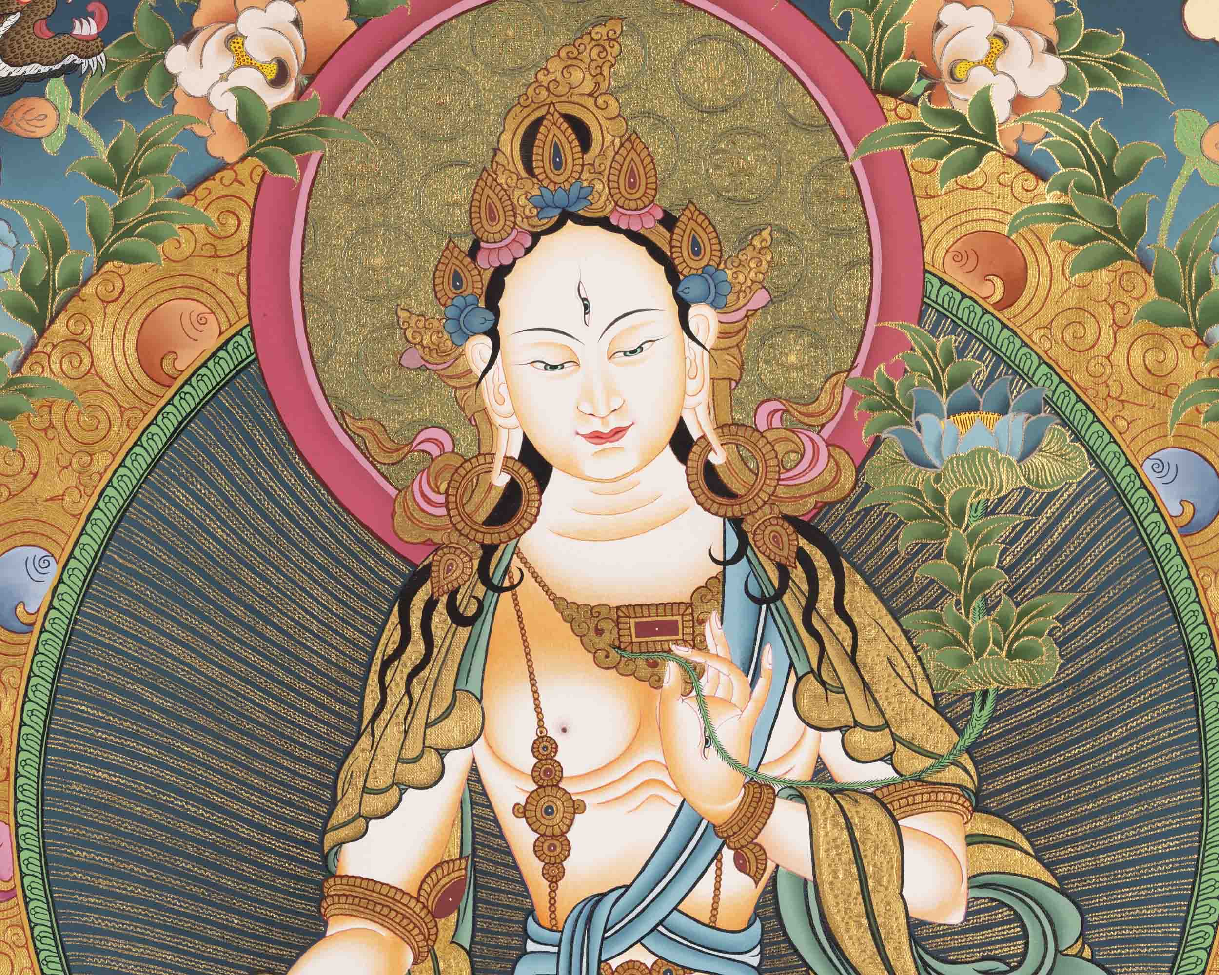 White Tara Art | Traditional Tibetan Art | Wall Decors