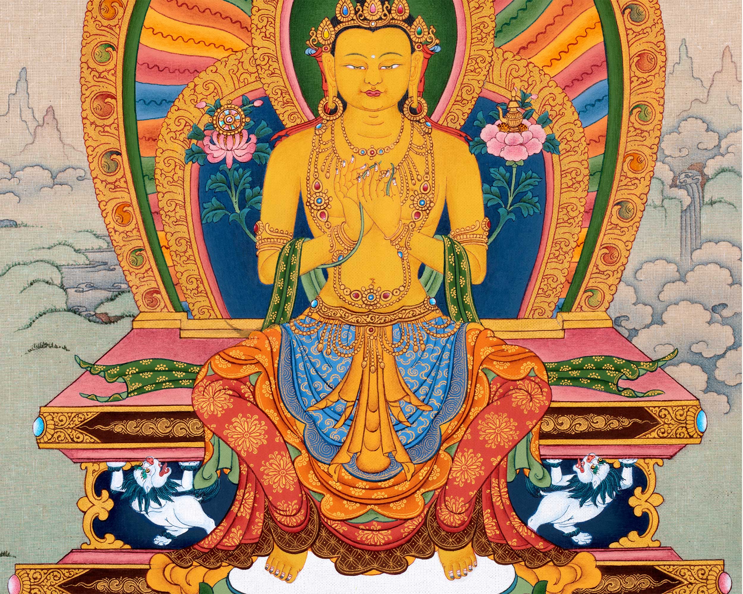 Maitreya Future Buddha Thangka | Tibetan Buddhist Painting | Himalayan Art