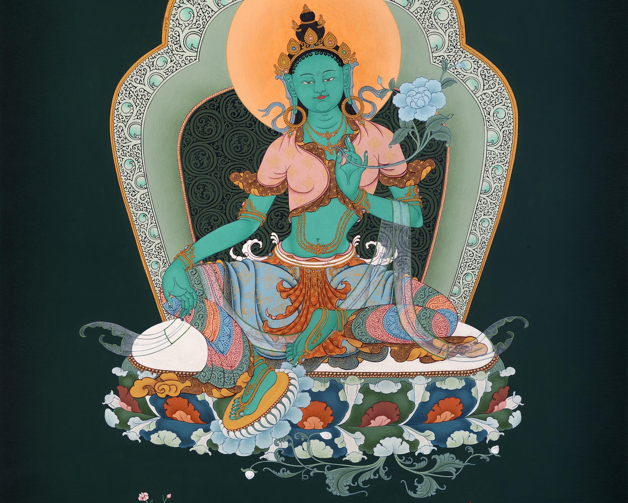 Green tara thangka
