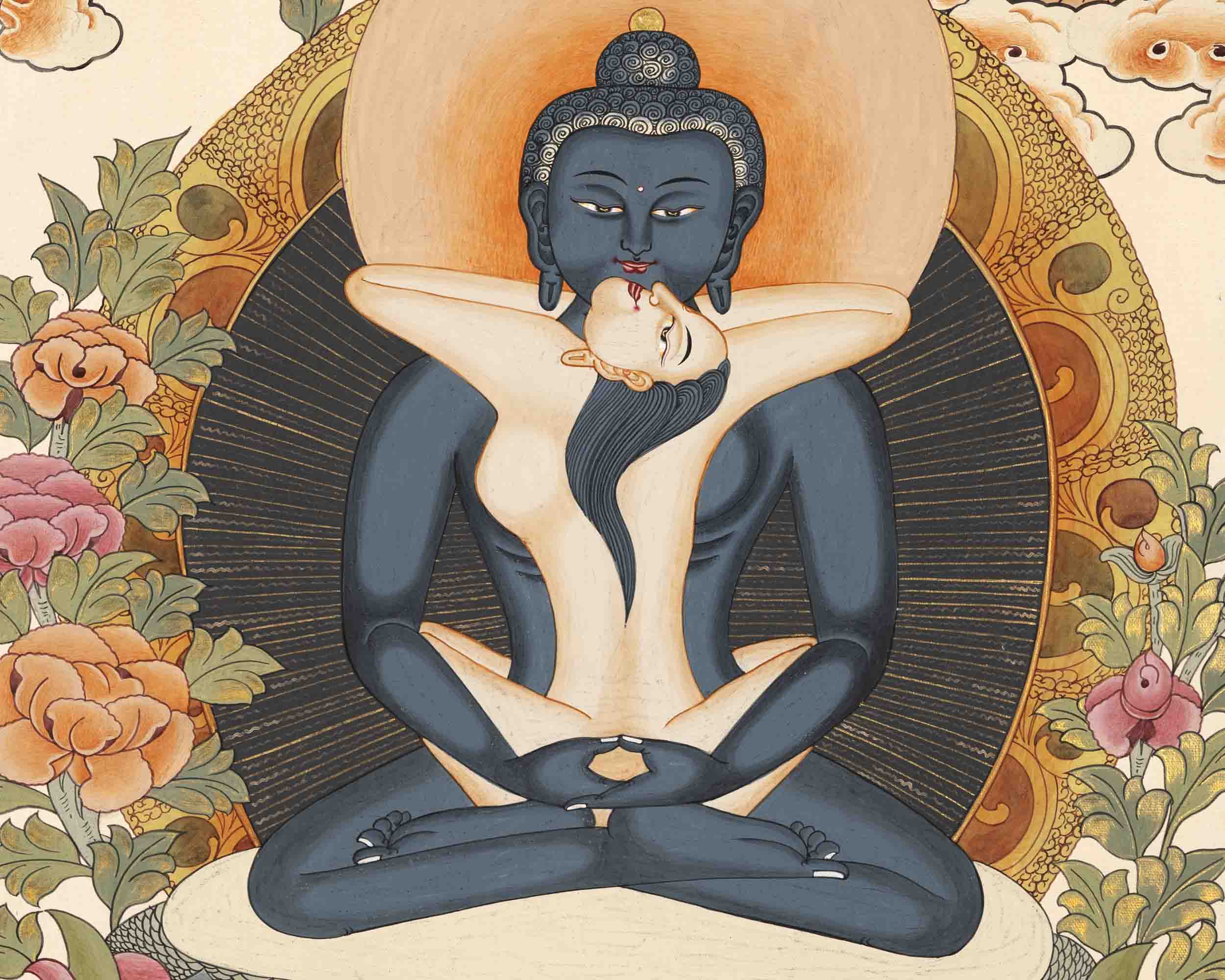 Yab Yum Buddha Thangka | Religious Painting