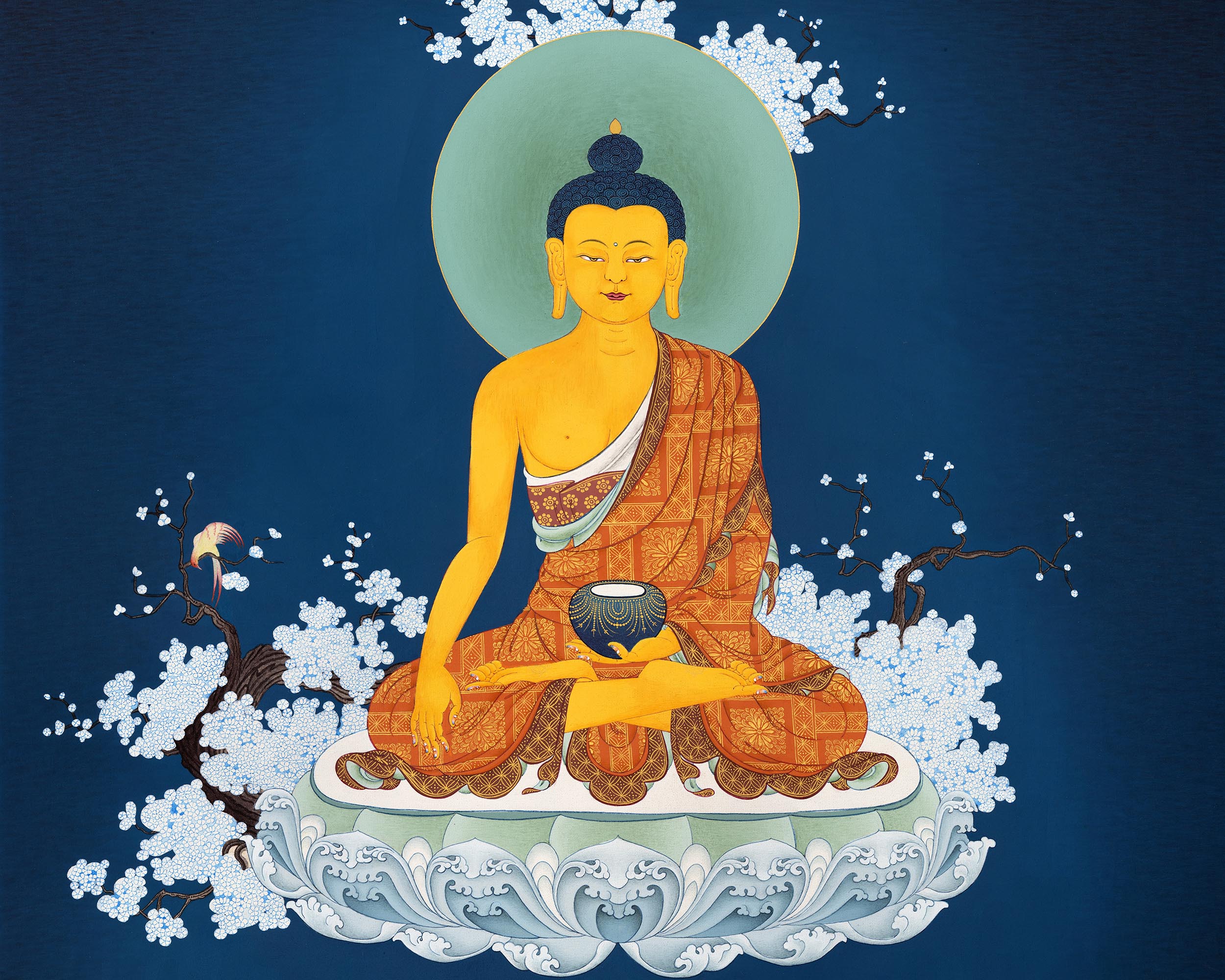 Meditating Buddha | Traditional Shakyamuni Thangka