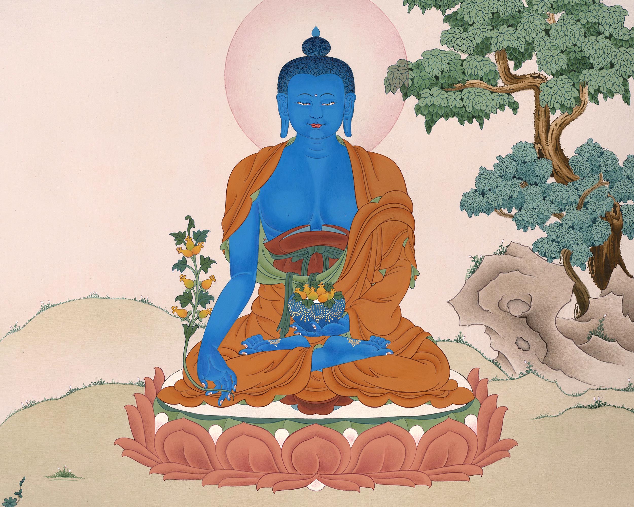 Medicine Buddha Thangka | Tibetan Buddhist Art