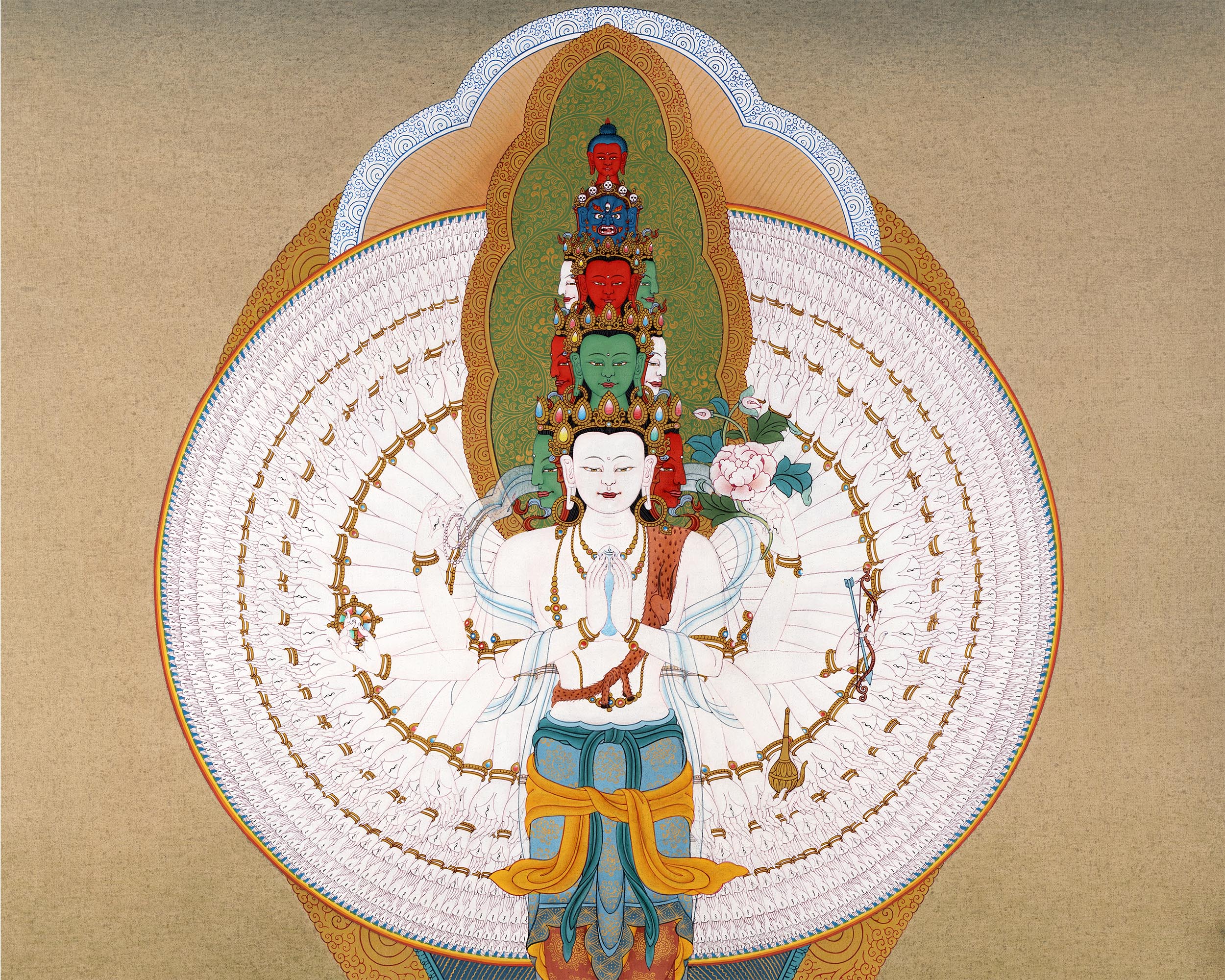 1000 Arm Chenrezig | Buddha Of Compassion | Avalokiteshvara Thangka