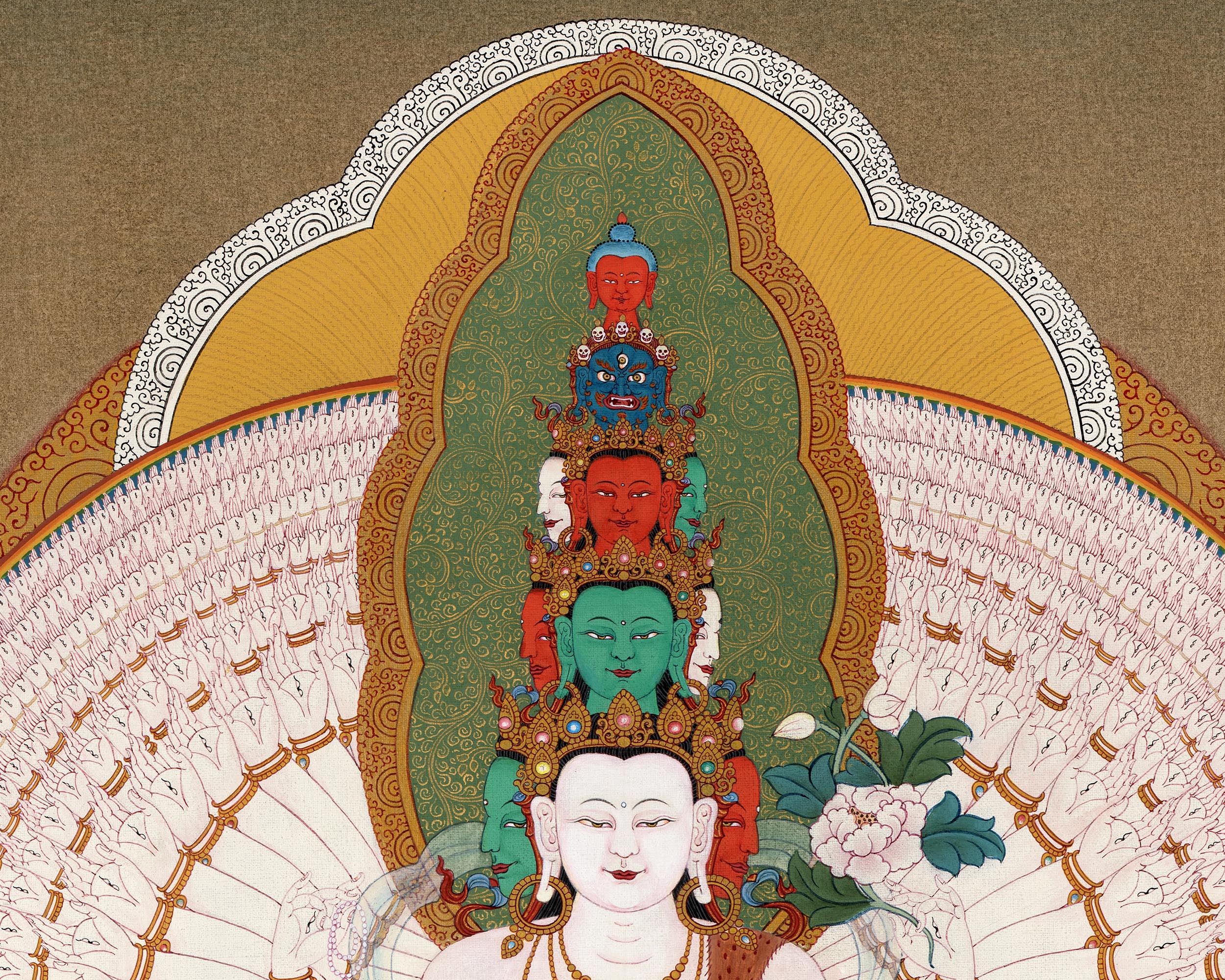 1000 armed Chenrezig Thangka | Buddhist Art