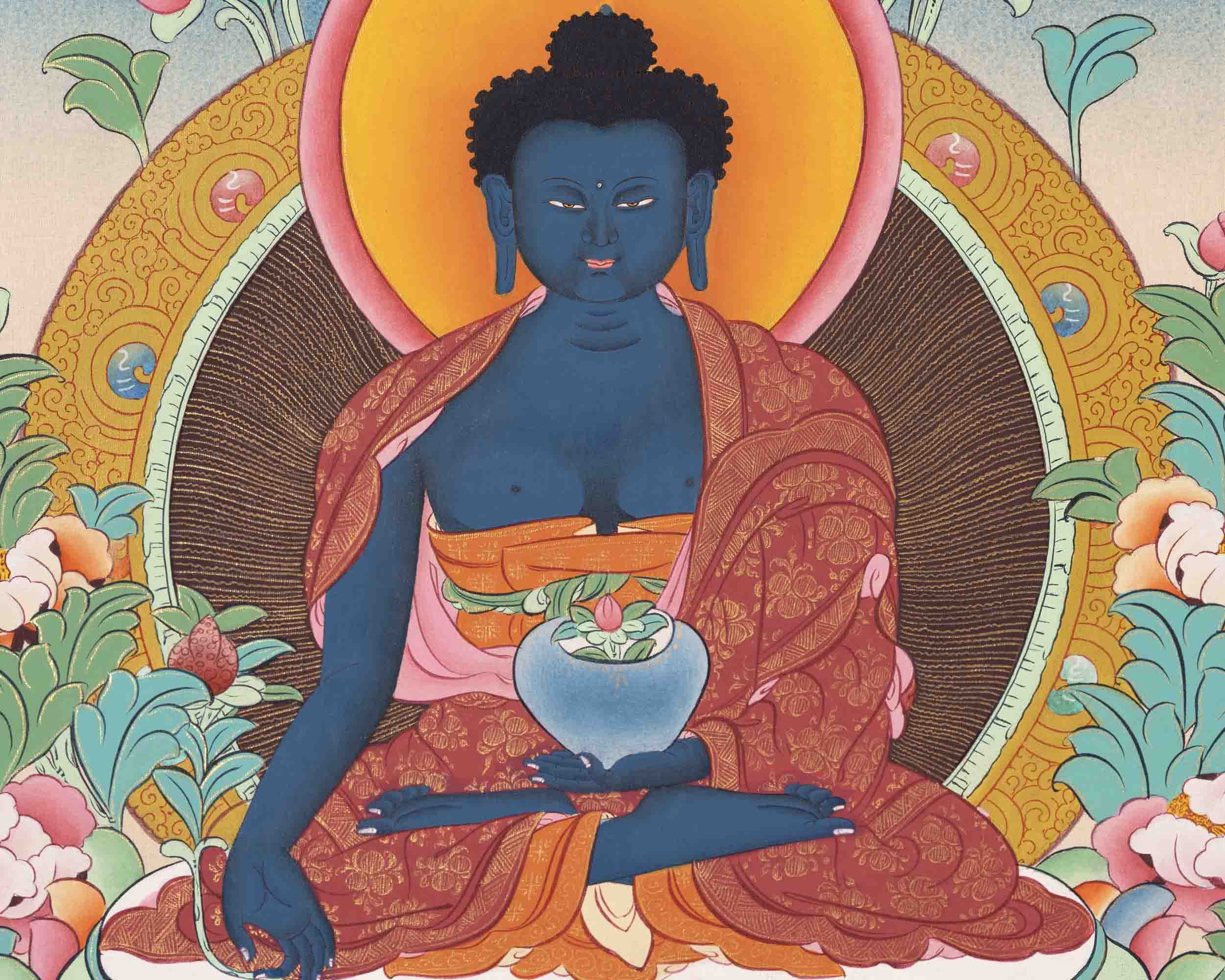 Bhaisajyaguru Thangka | Wall Hanging Medicine Buddha Decoration