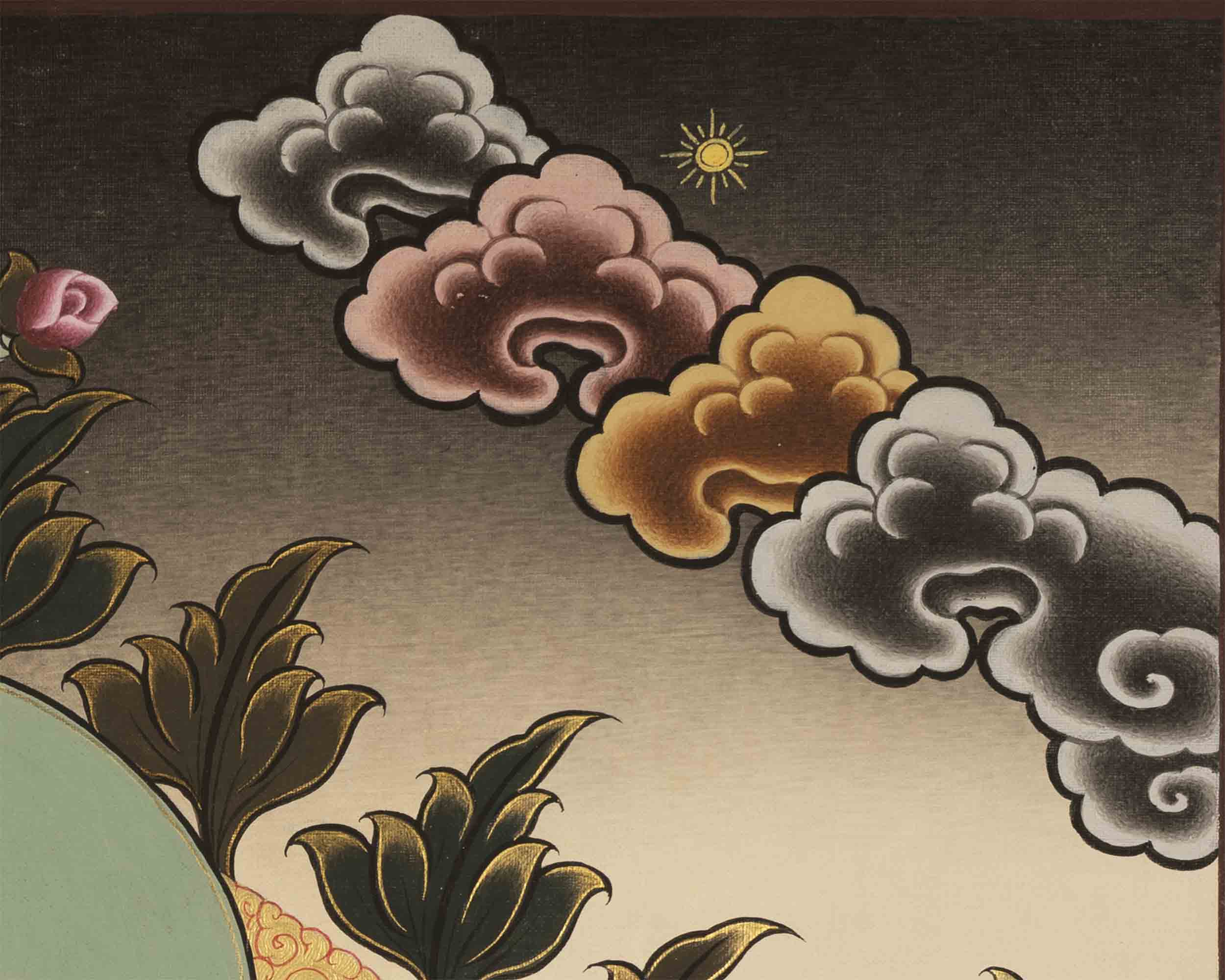 Manjushree Thangka Painting | Tibetan Buddhism Thangka Art