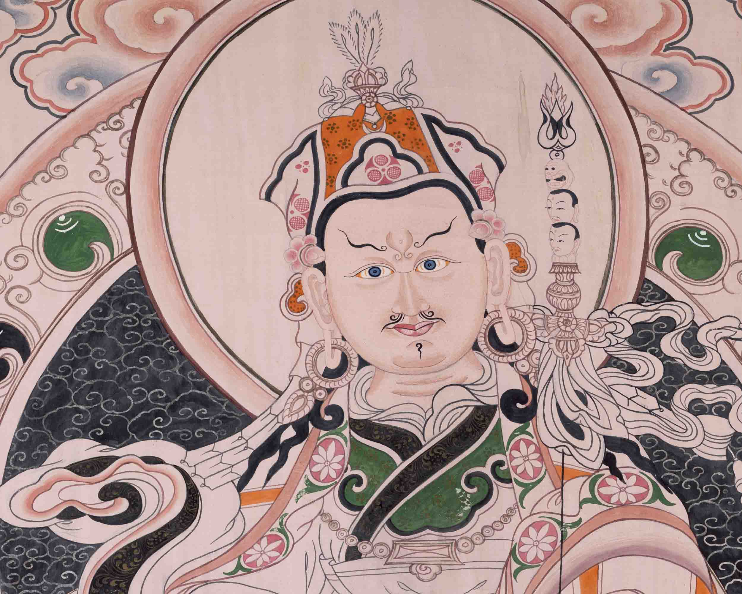 Guru Rinpoche Thangka | Traditional Tibetan Painting | Wall Decors