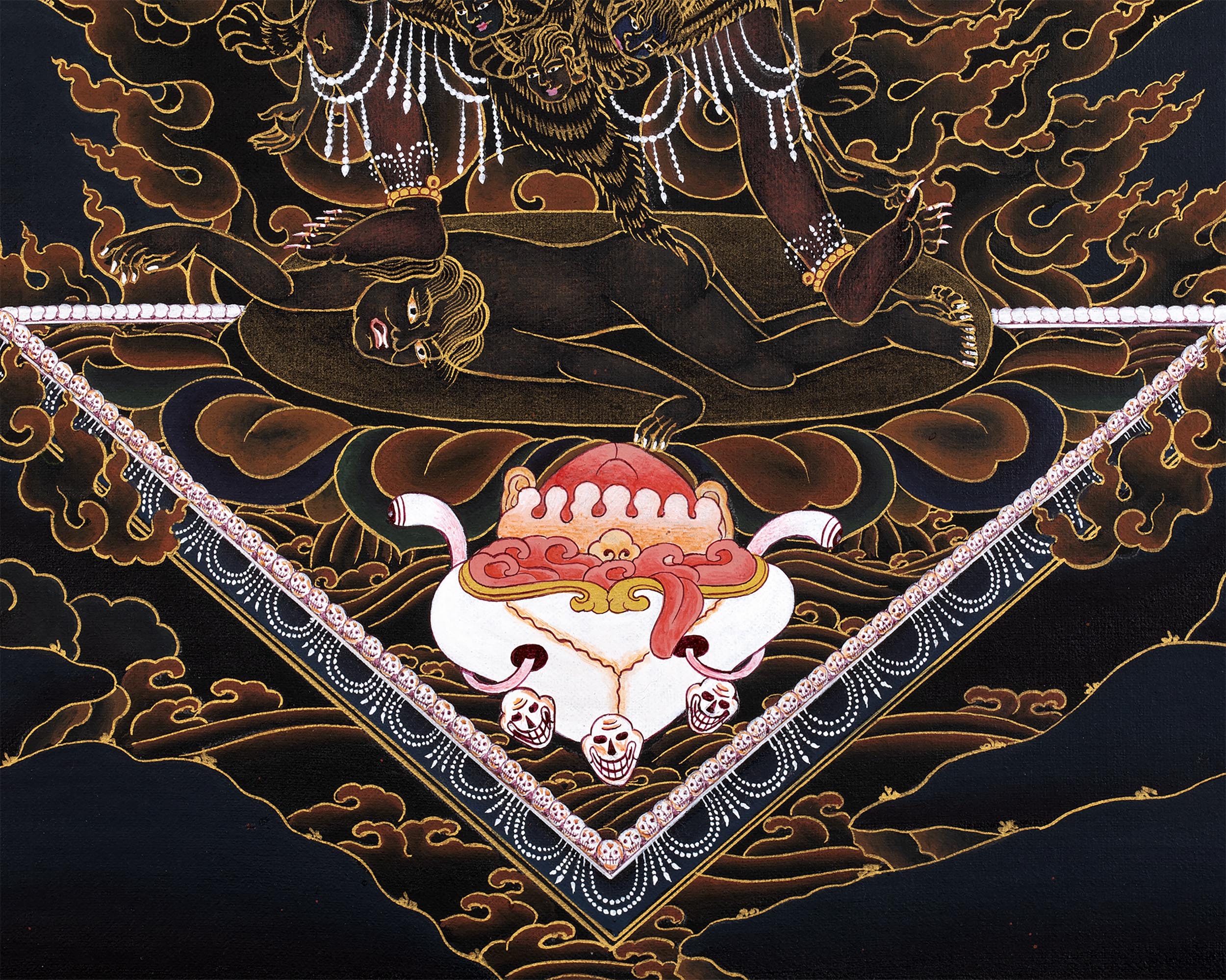 Ekajati Thangka | Tibetan Mahakala Art (includes Brocade)