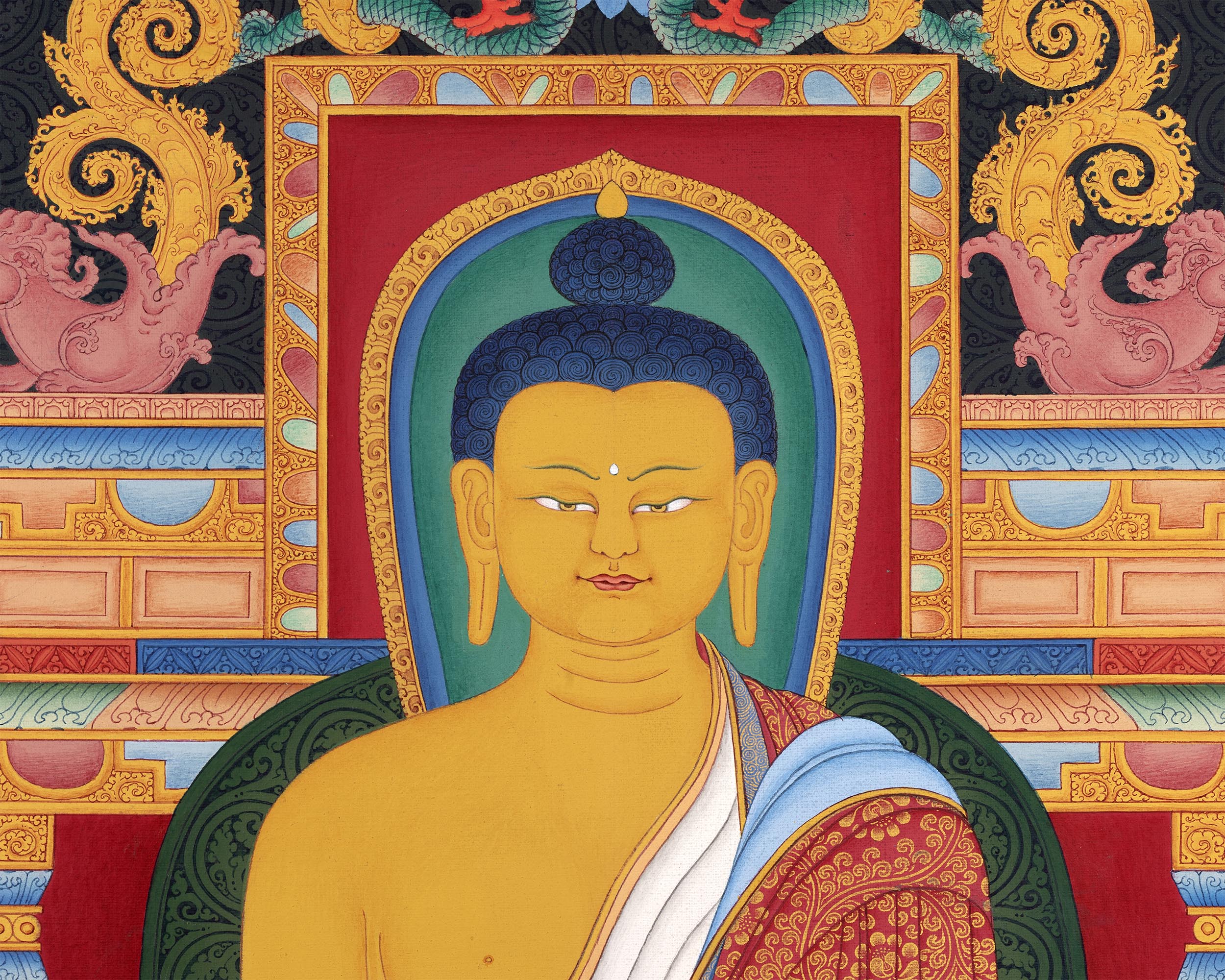 Buddha Shakyamuni Thangka | Traditional Kadampa Style