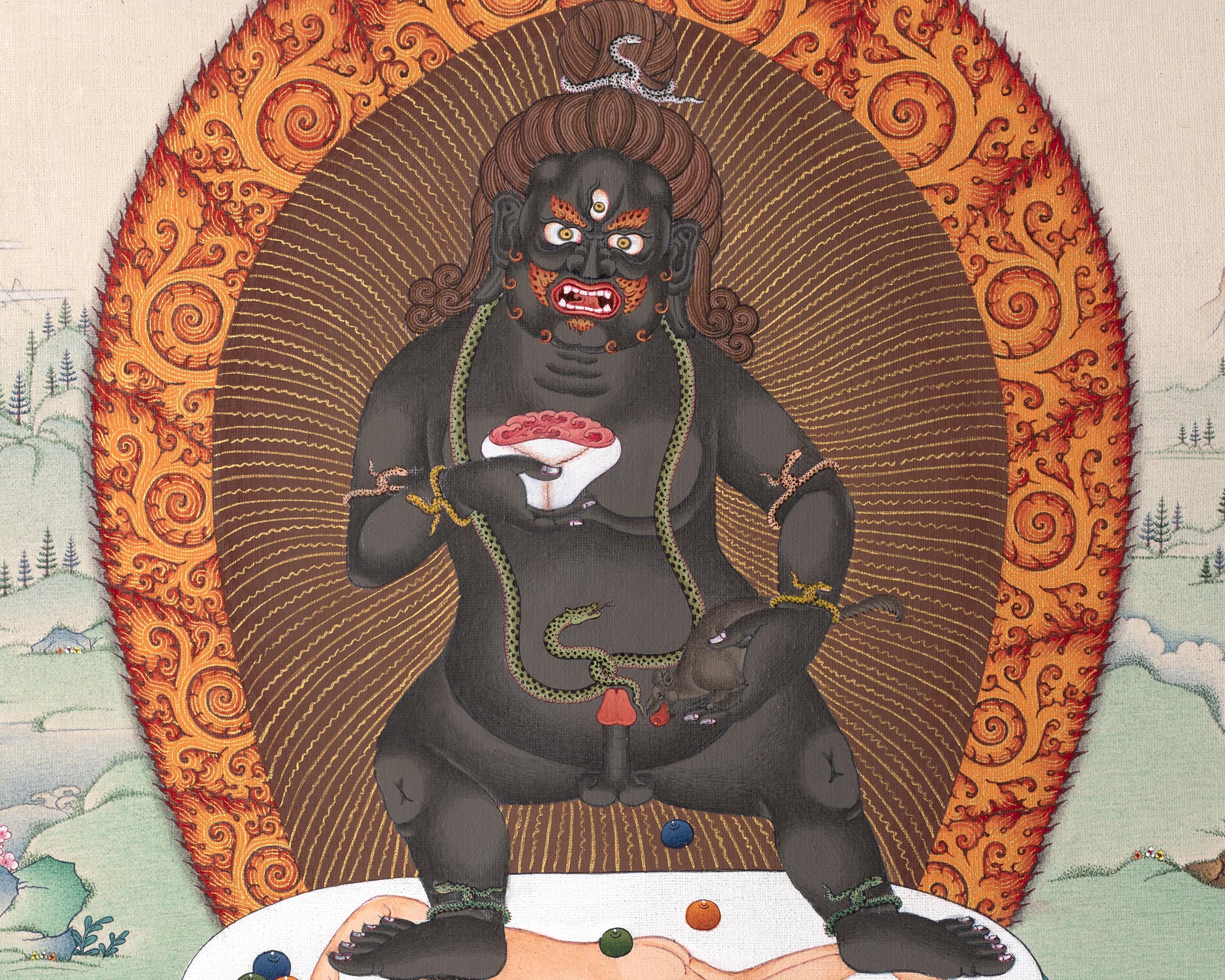 Black Dzambhala Thangka