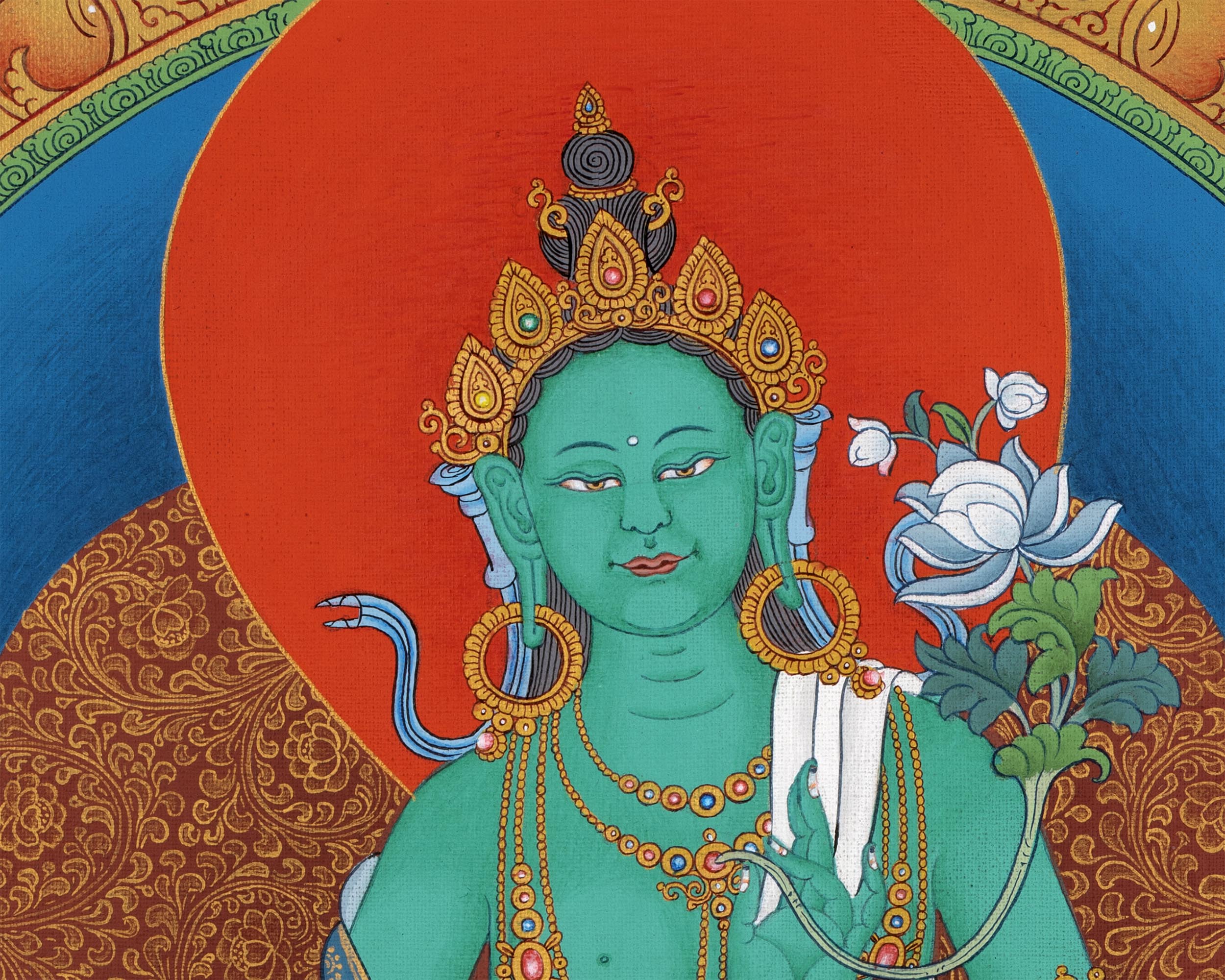 21 Tara Thangka Print | The Mother Bodhisattva Drolma | High Quality Canvas Print