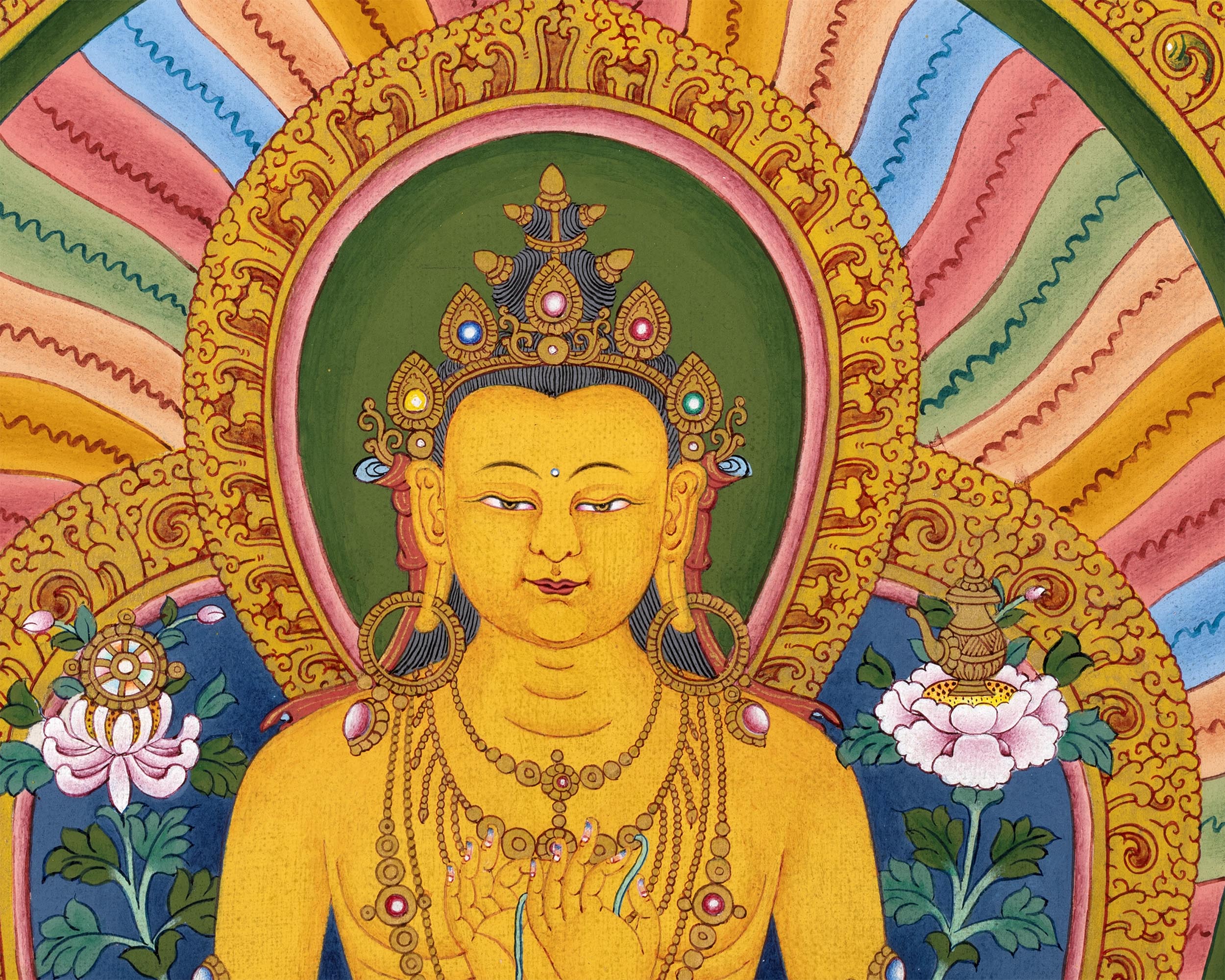 Maitreya Buddha | Traditional Himalayan Art | Exquisite Future Buddha Art