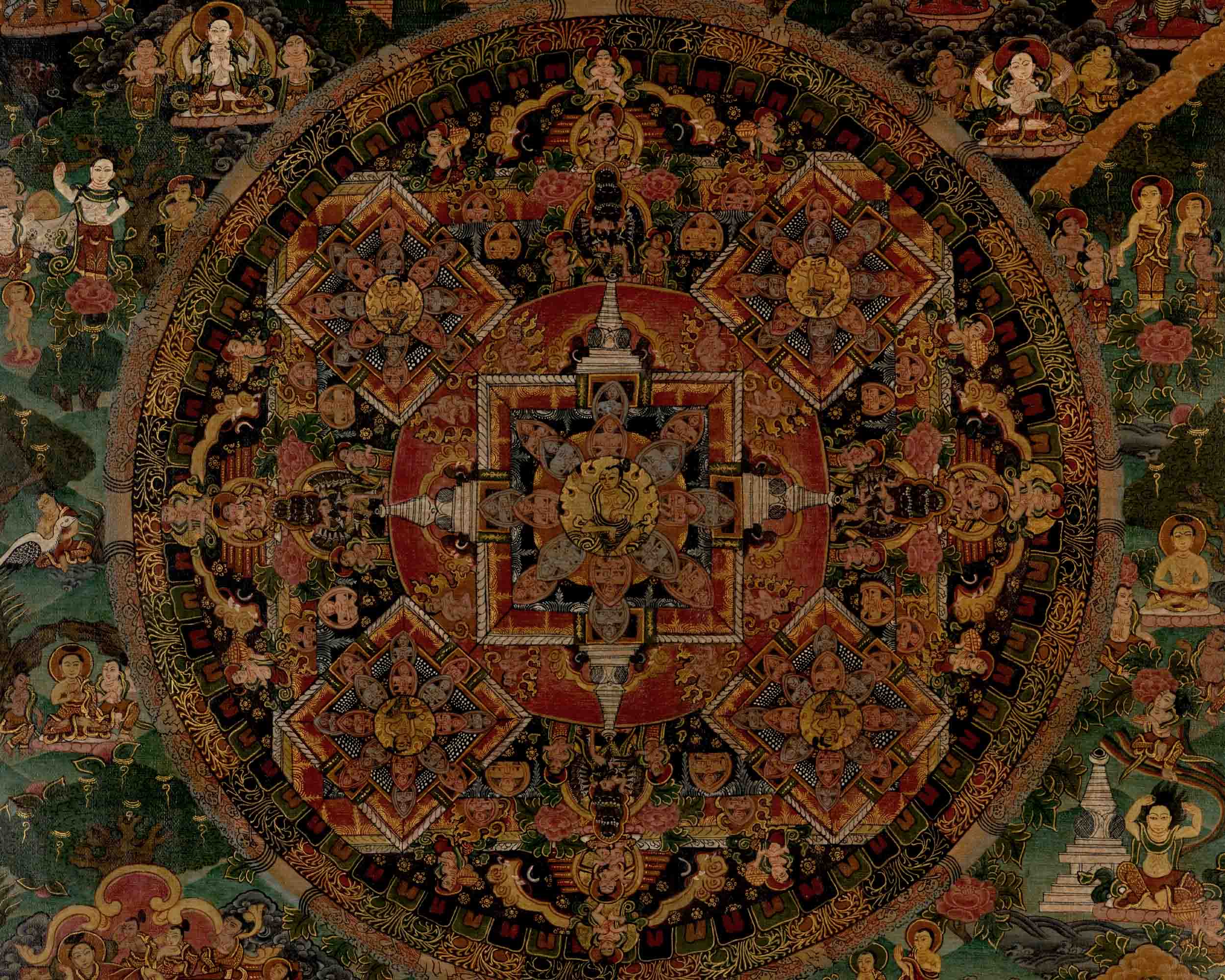 Vajravarahi Yogini Mandala | Traditional Tibetan Thangka | Wall Decors