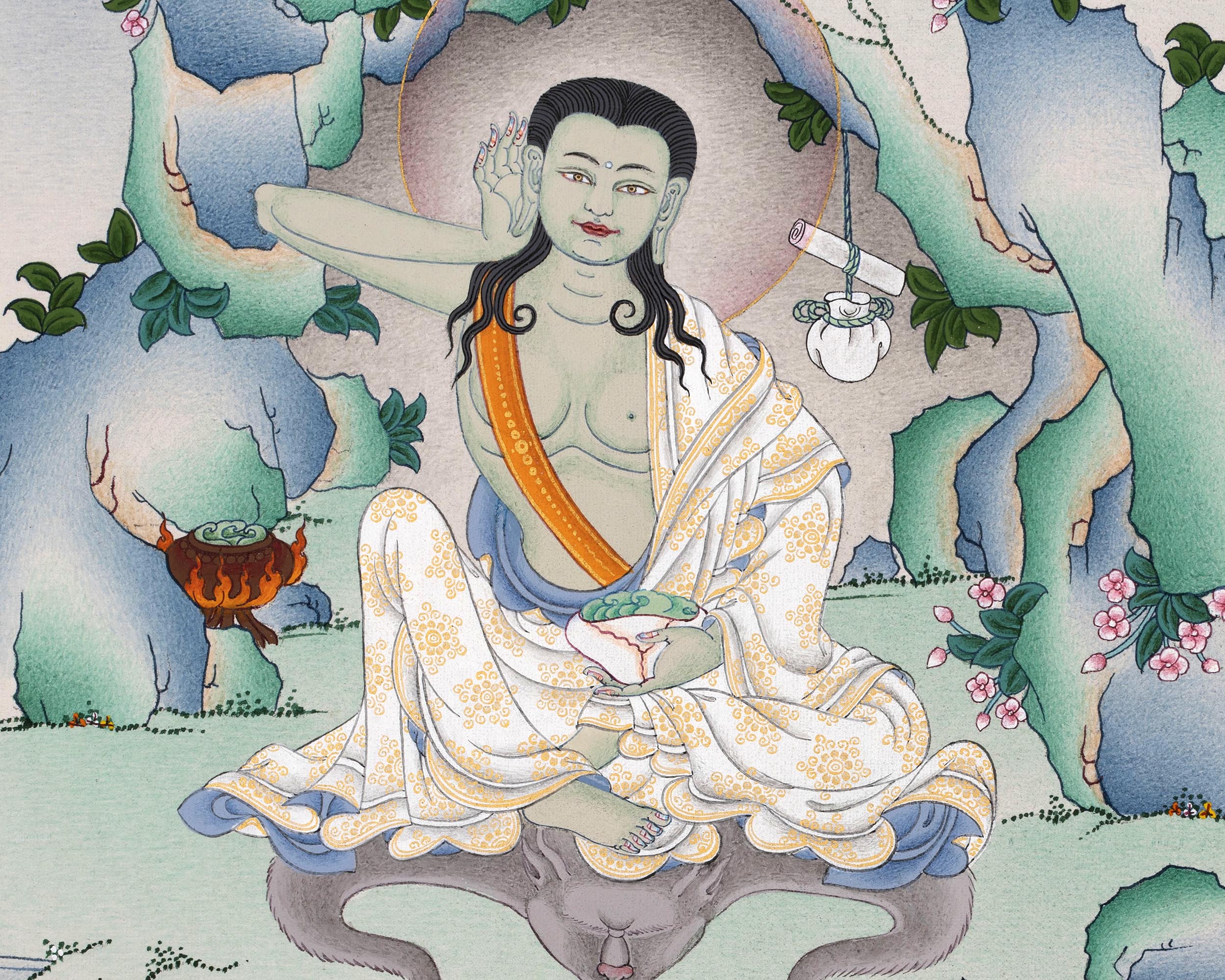 Milarepa Buddha Thangka | Tibetan Buddhist Master