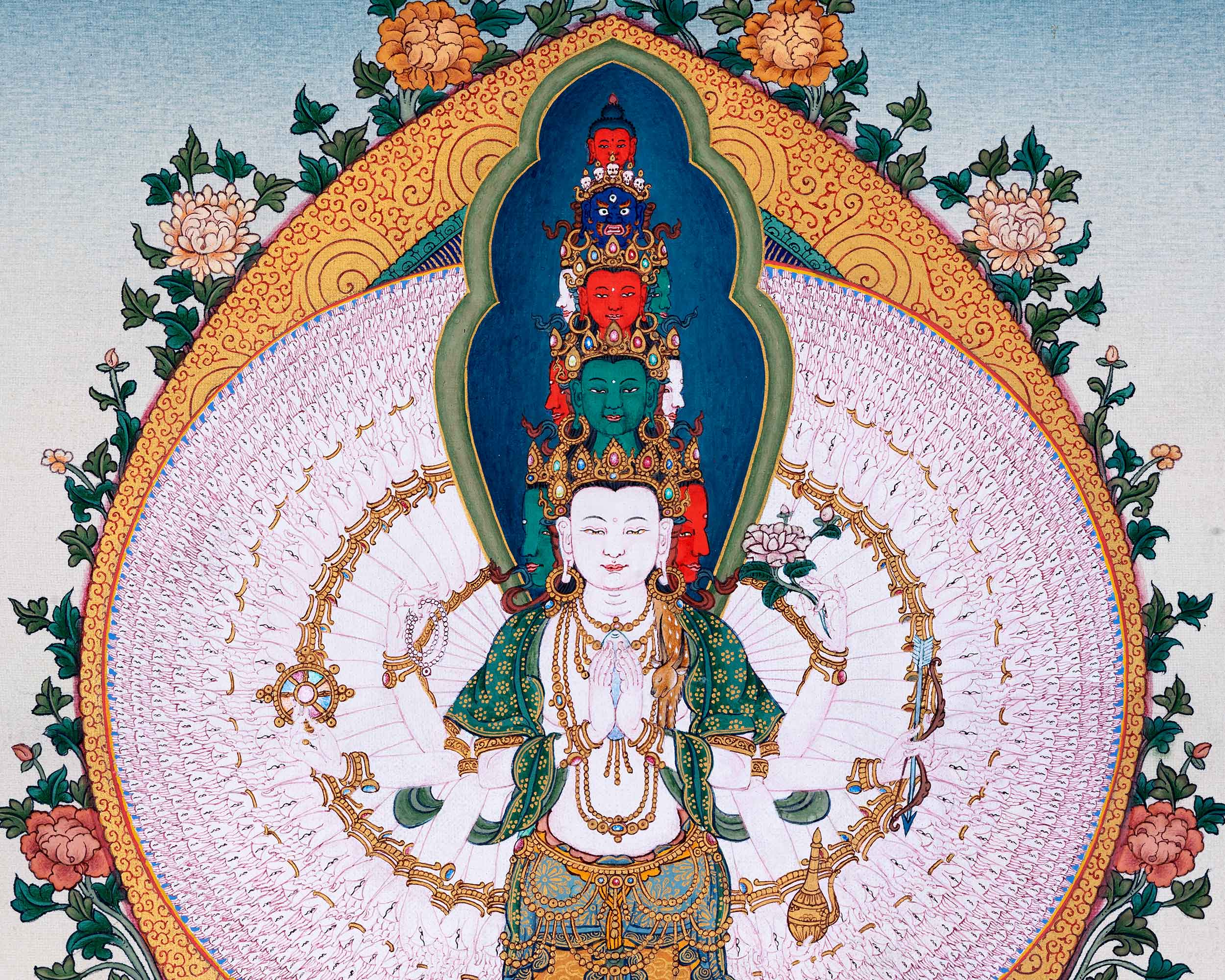 1000 Armed Chenrezig Thangka | Sacred Art for Daily Practice
