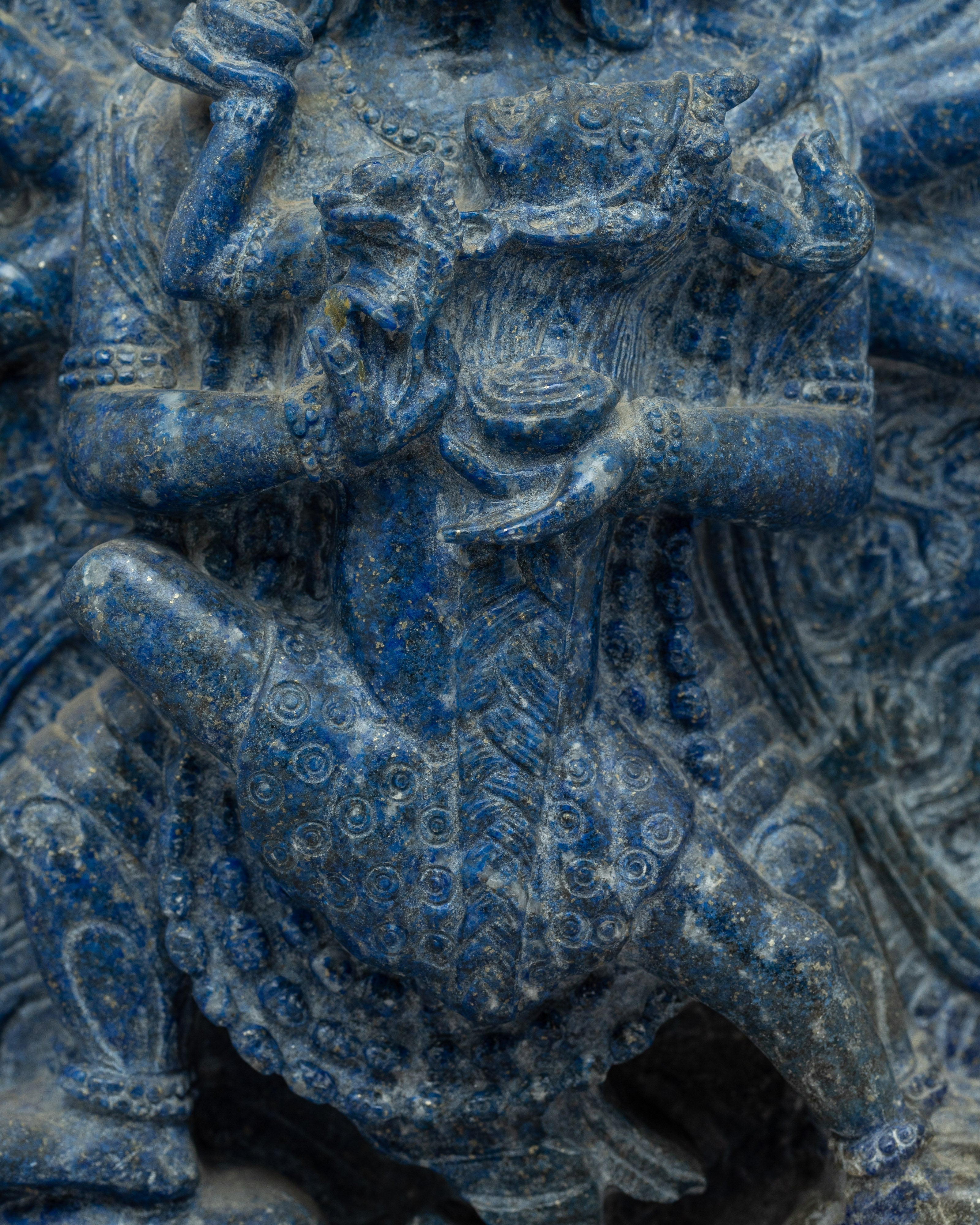 Lapis Lazuli Statue | The Wrathful Form Of Hayagriva Artwork