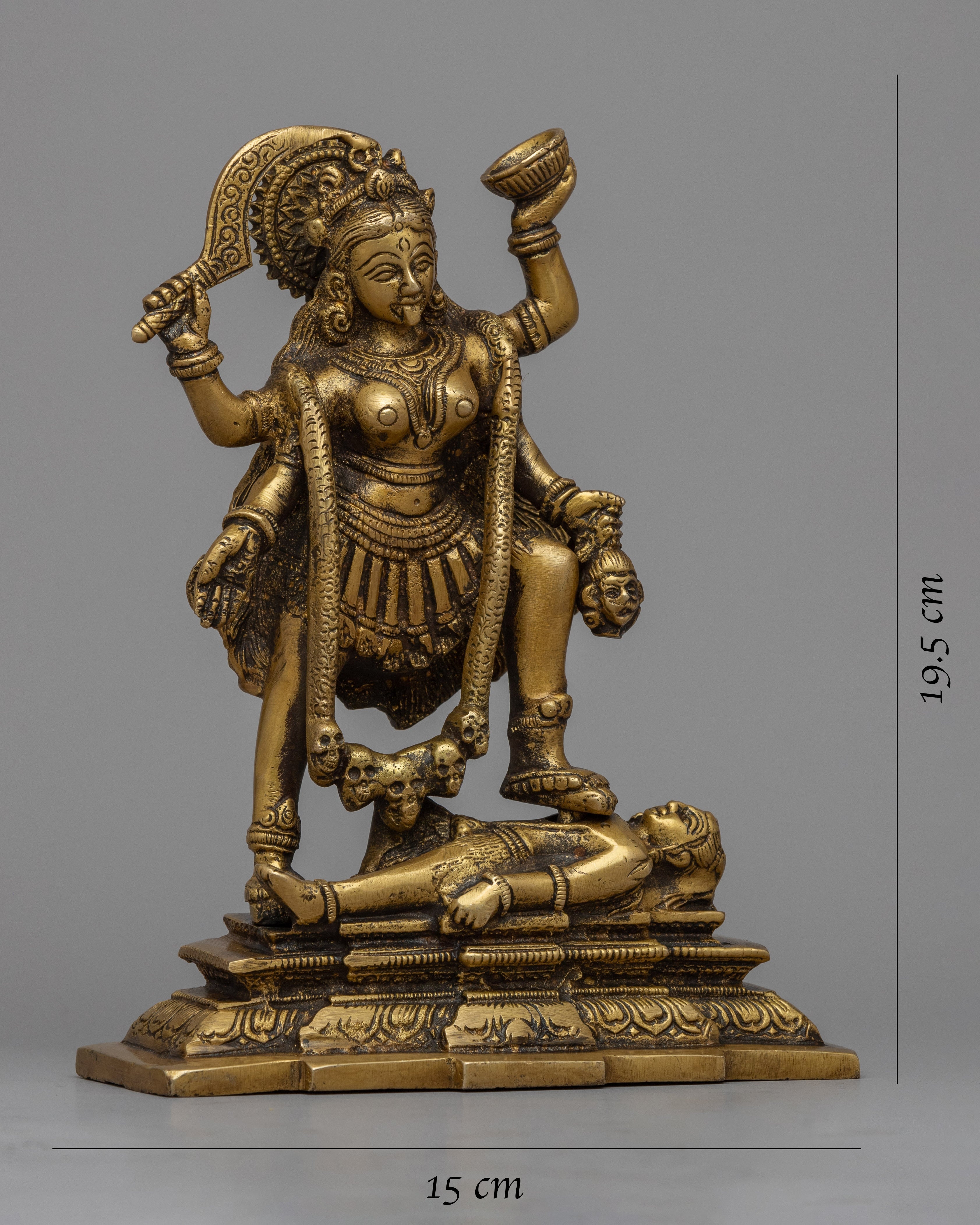 Wrath Full Kali Mata Statue | Traditional Tibetan Style Buddhist Sculpture