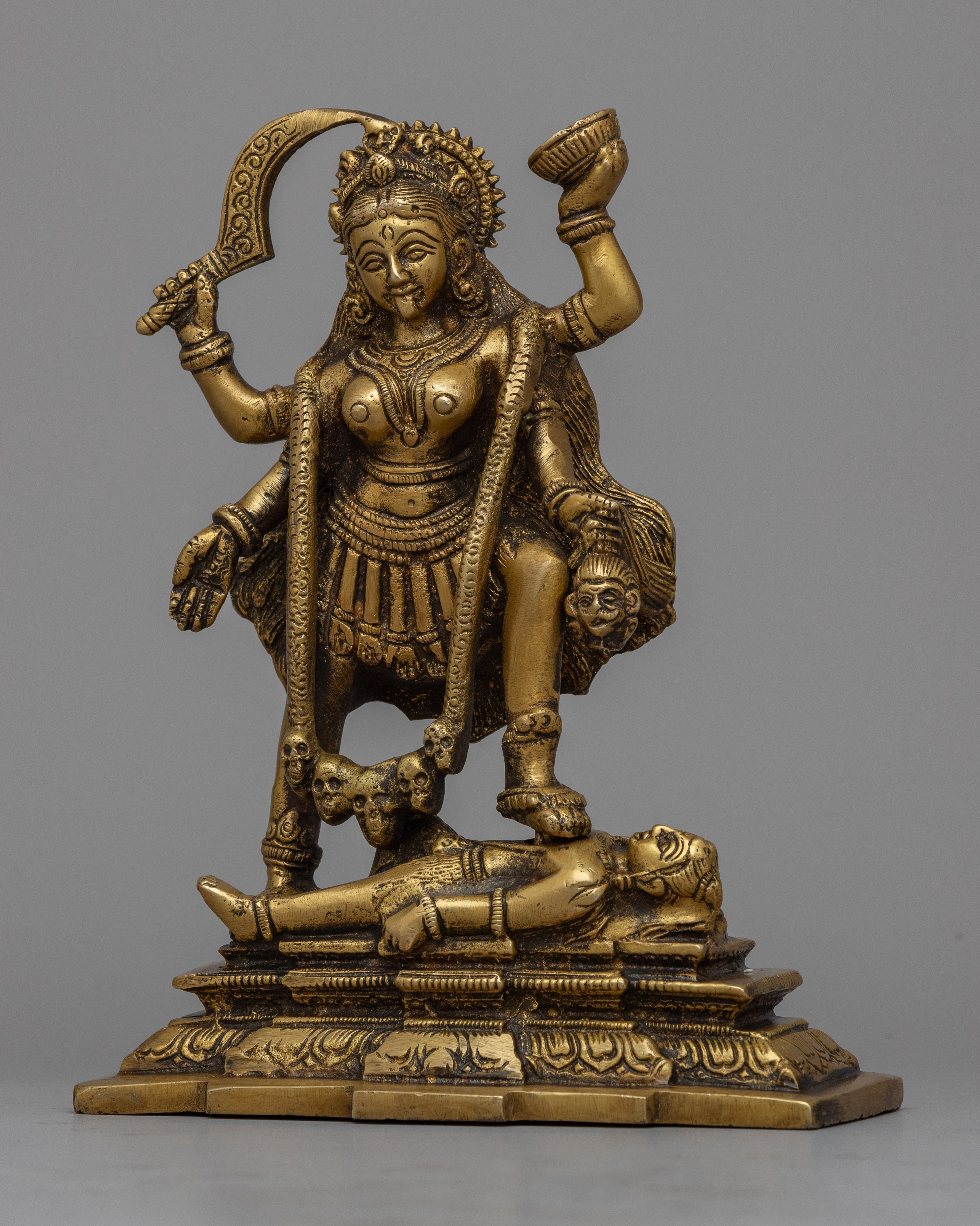 Wrath Full Kali Mata Statue | Traditional Tibetan Style Buddhist Sculpture