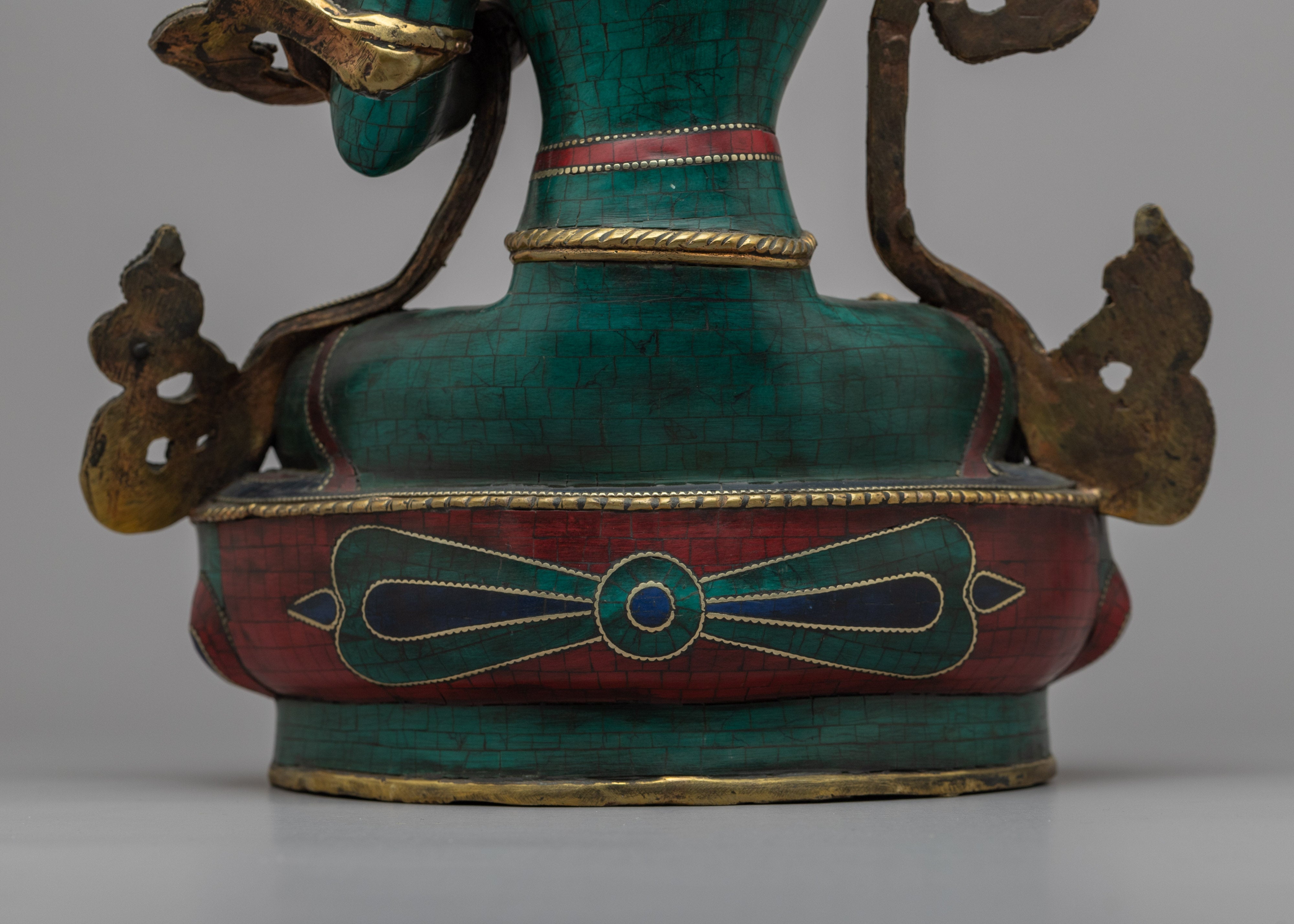 Manjushri Buddha Statue | Hand-Carved Bodhisattva Statue